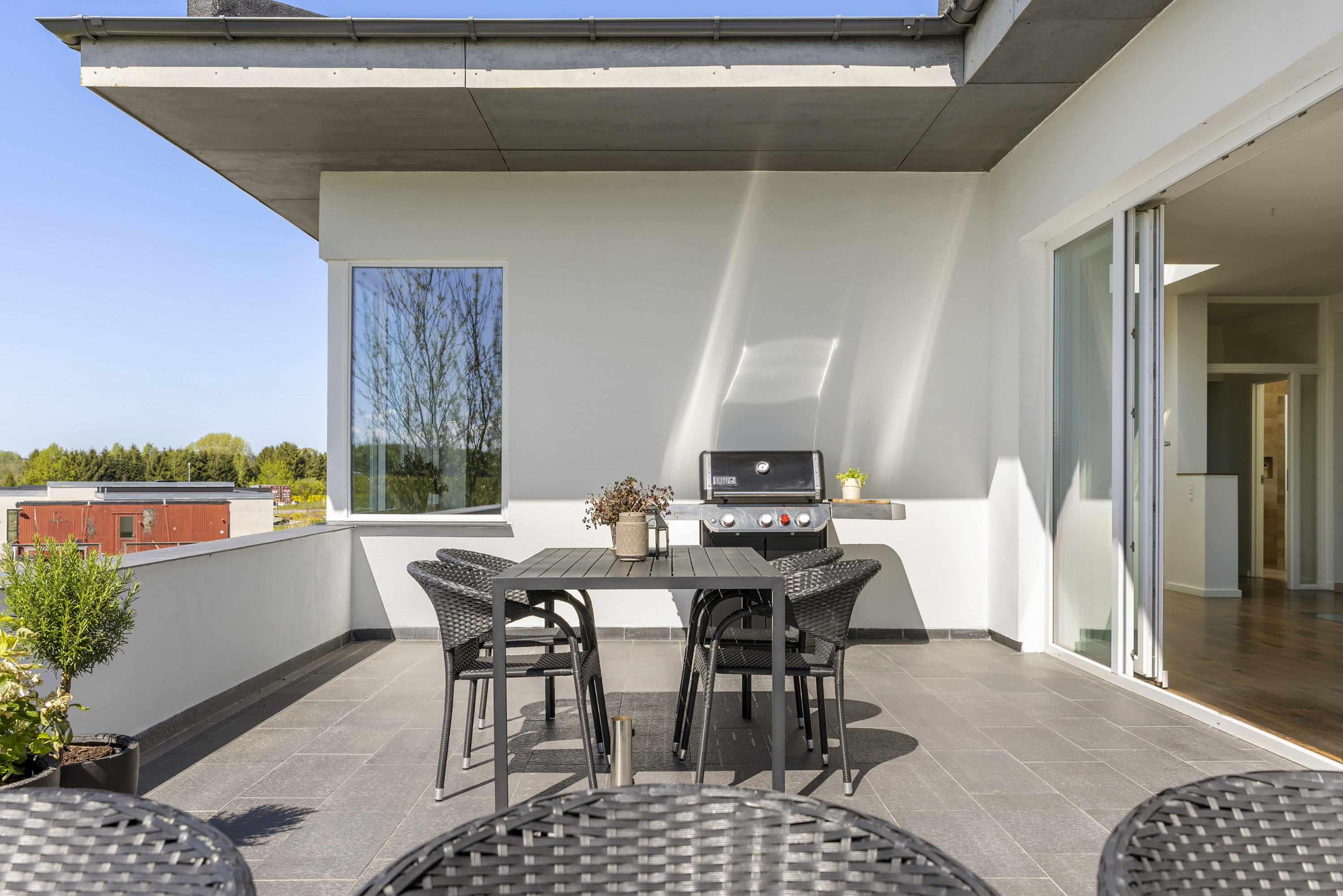 Fremhævet terrasse billede i fuldskærmstilstand. Billede af Ålbæk Huse 20, Jystrup, 4174 Jystrup Midtsj