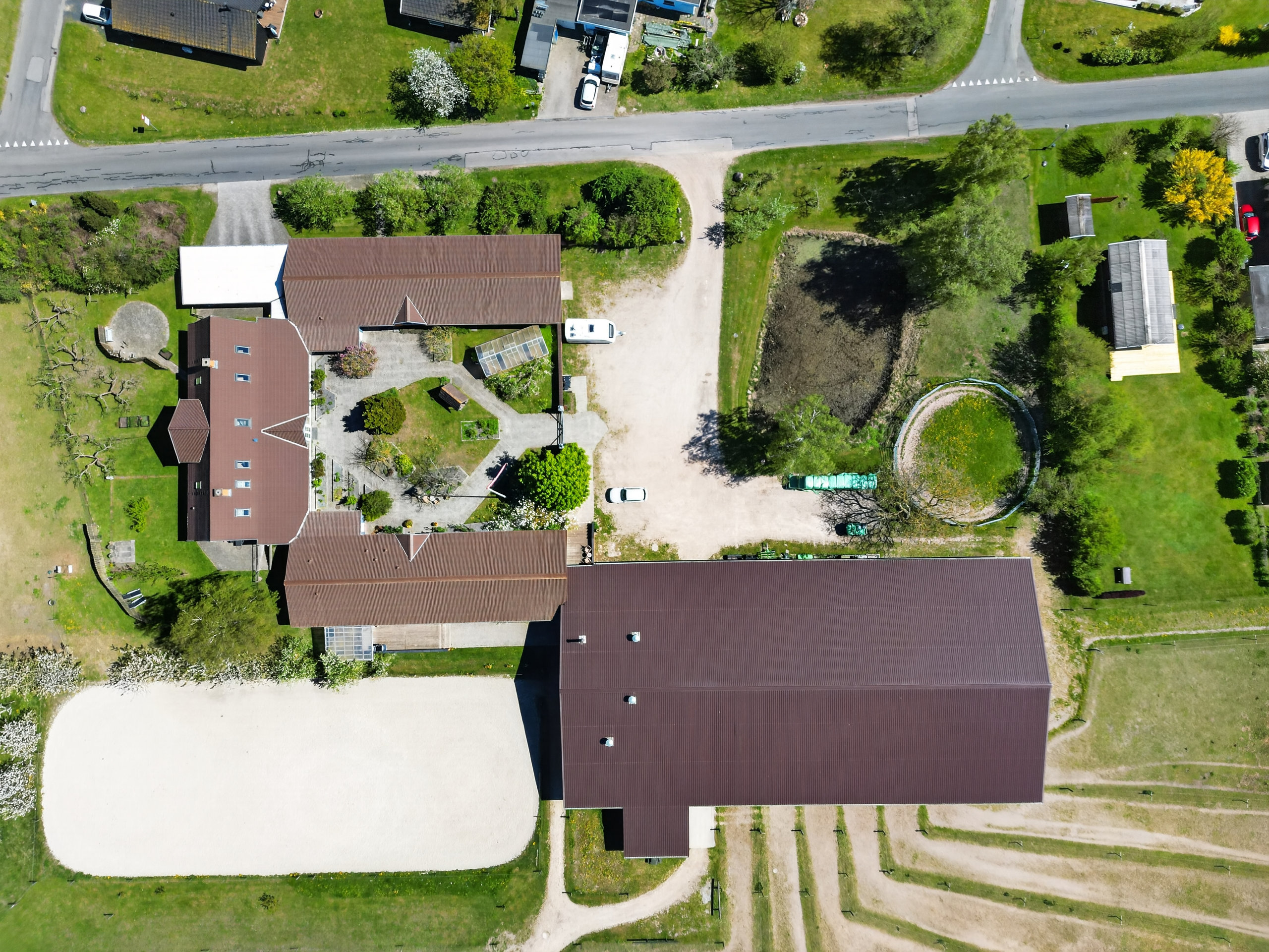 Fremhævet luftfoto billede i fuldskærmstilstand. Billede af Bækkegårdsvej 4, Ramløse, 3200 Helsinge