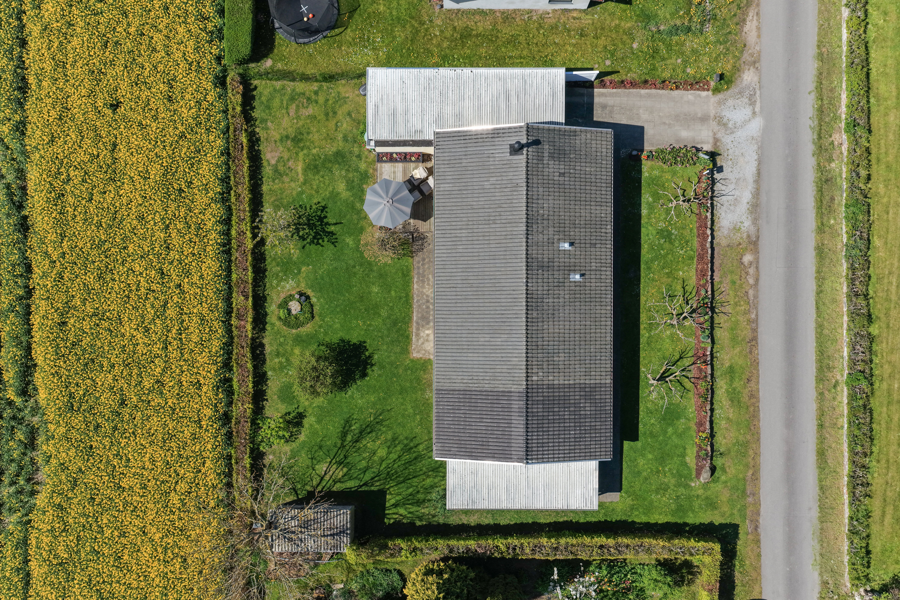 Fremhævet luftfoto billede i fuldskærmstilstand. Billede af Kølstrup Bygade 64, Kølstrup, 5300 Kerteminde