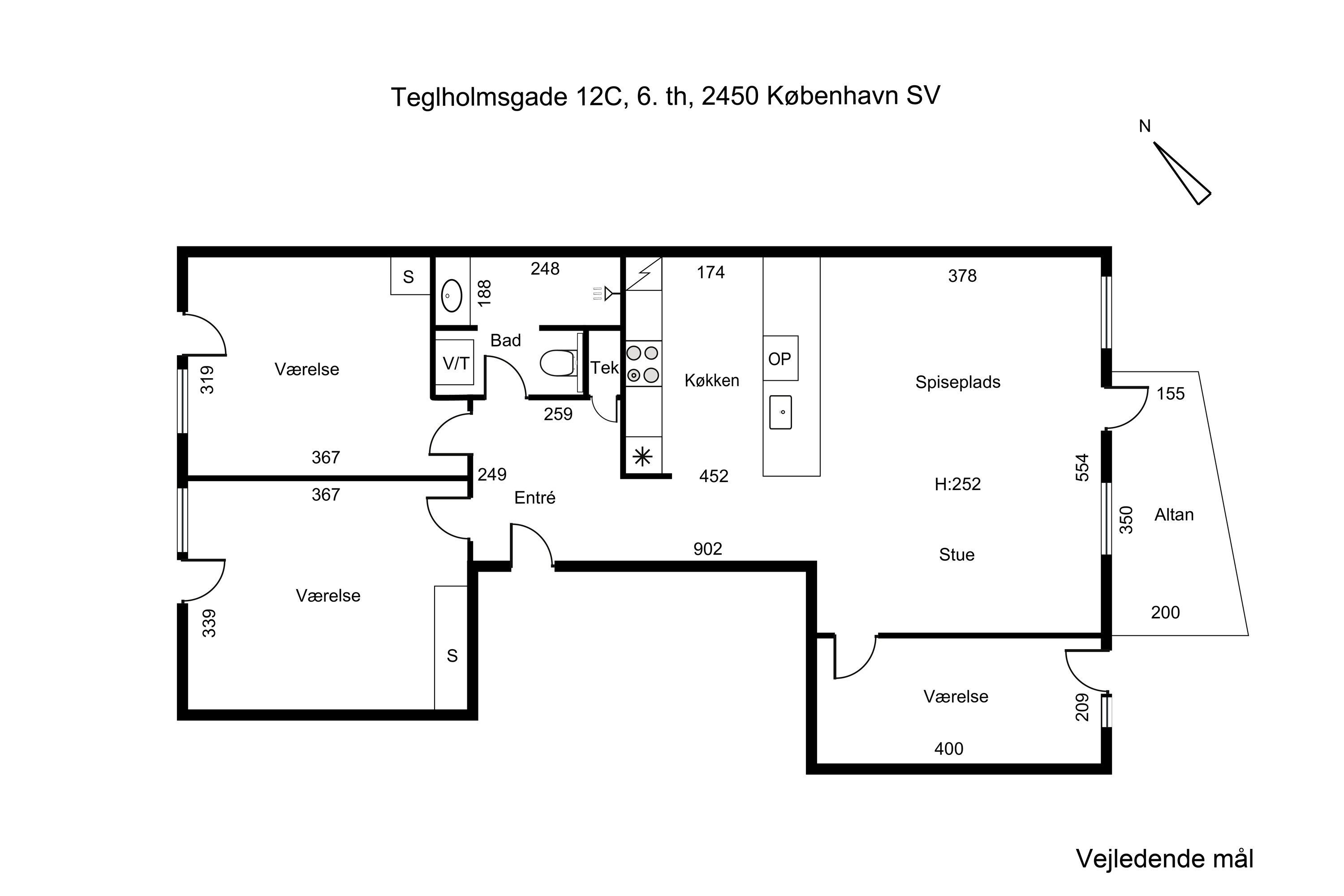 Plantegninger billede af Teglholmsgade 12C, 6. th., 2450 København SV