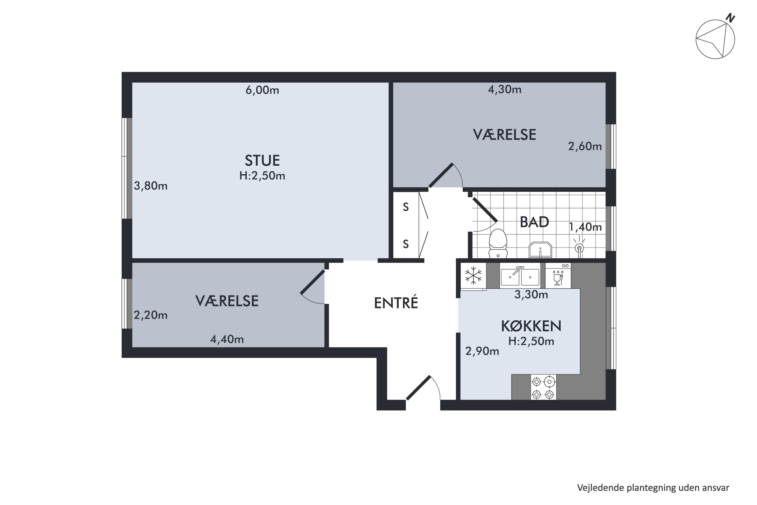 Plantegninger billede af Lindevangshusene 64, 2. th., 2630 Taastrup