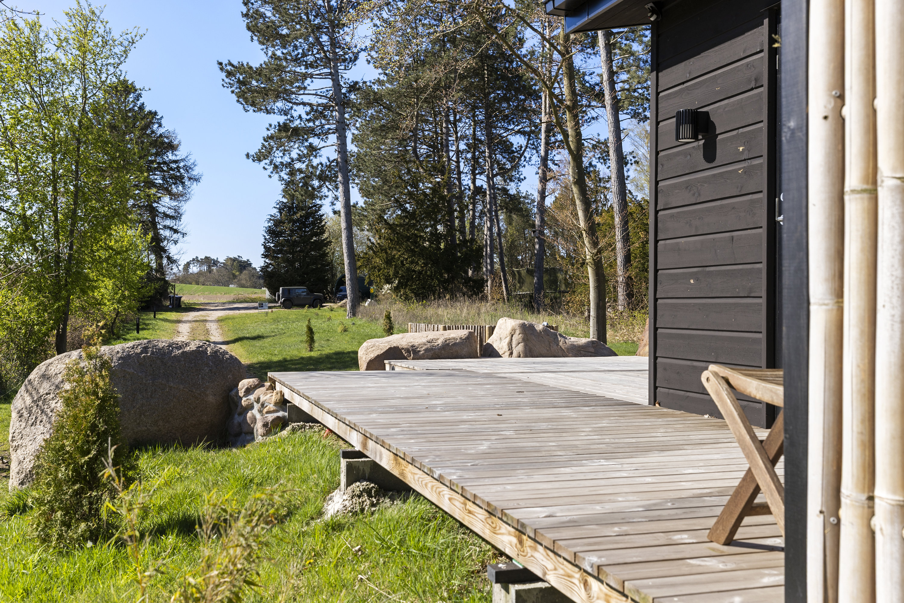 Fremhævet terrasse billede i fuldskærmstilstand. Billede af Ll Troldmosevej 4, Venslev, 4050 Skibby
