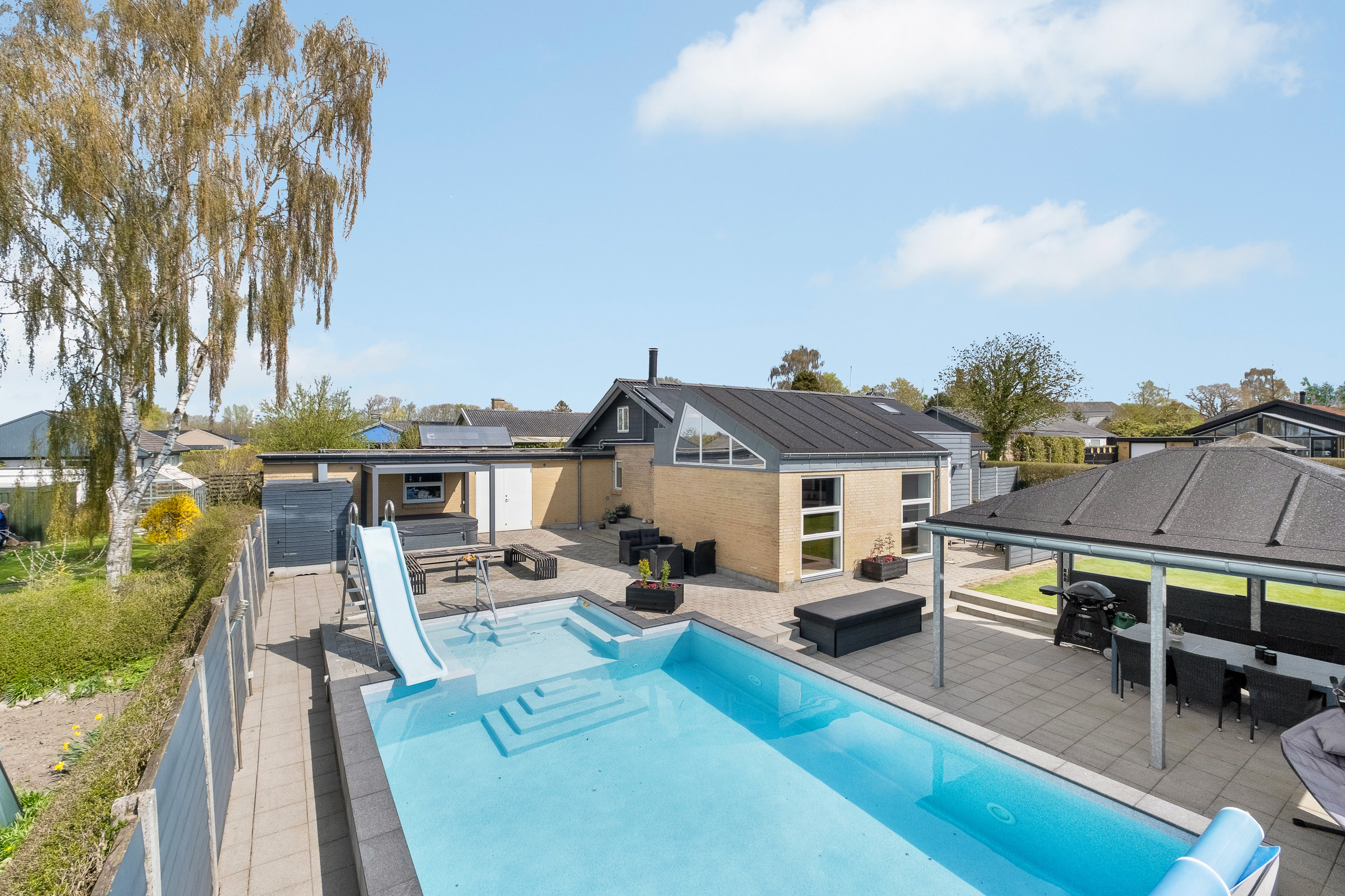 Villa: Facade på Trojavej 14, Hårup, 8530 Hjortshøj