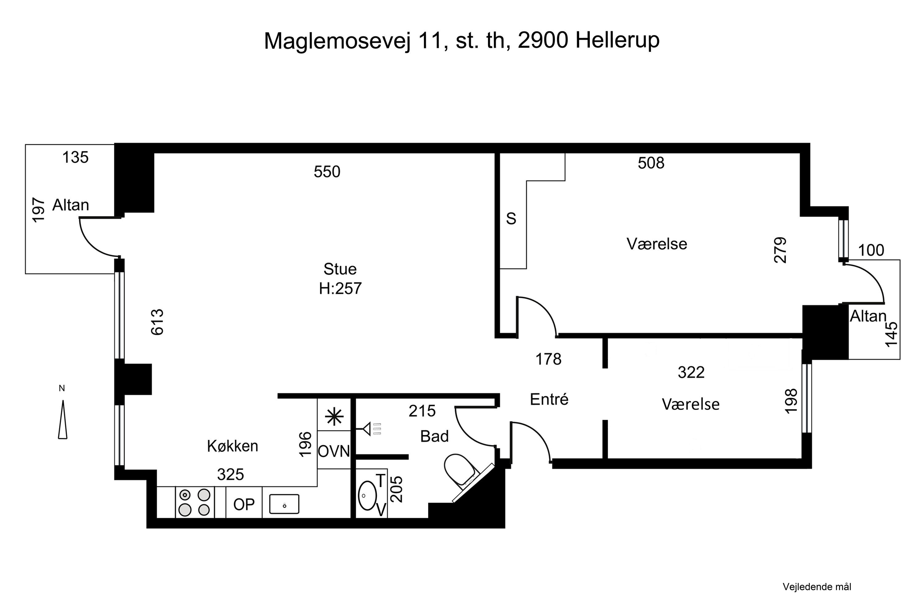 Plantegninger billede af Maglemosevej 11, st.. th., 2900 Hellerup