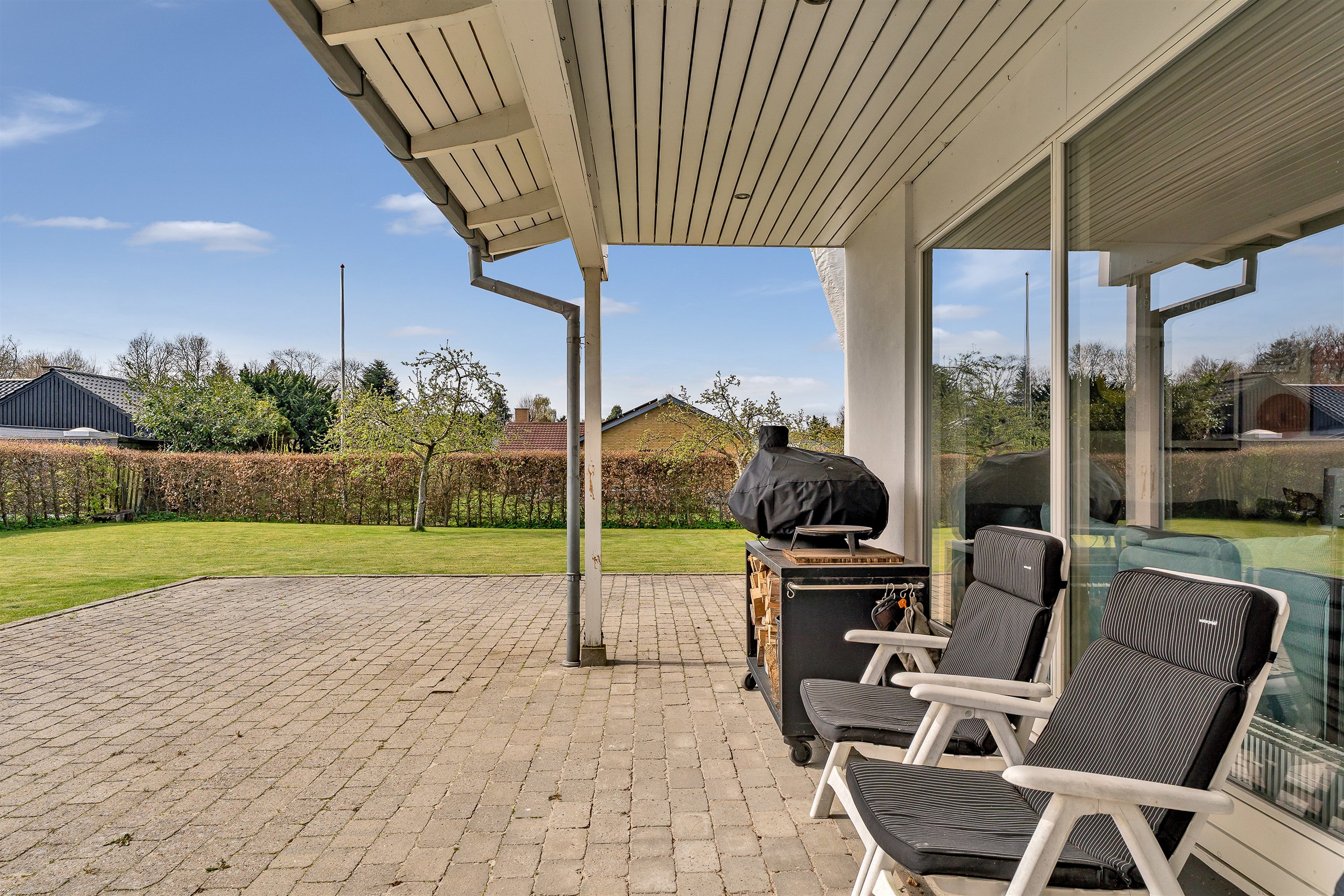 Fremhævet overdækket terrasse billede i fuldskærmstilstand. Billede af Skovparken 410, 7190 Billund