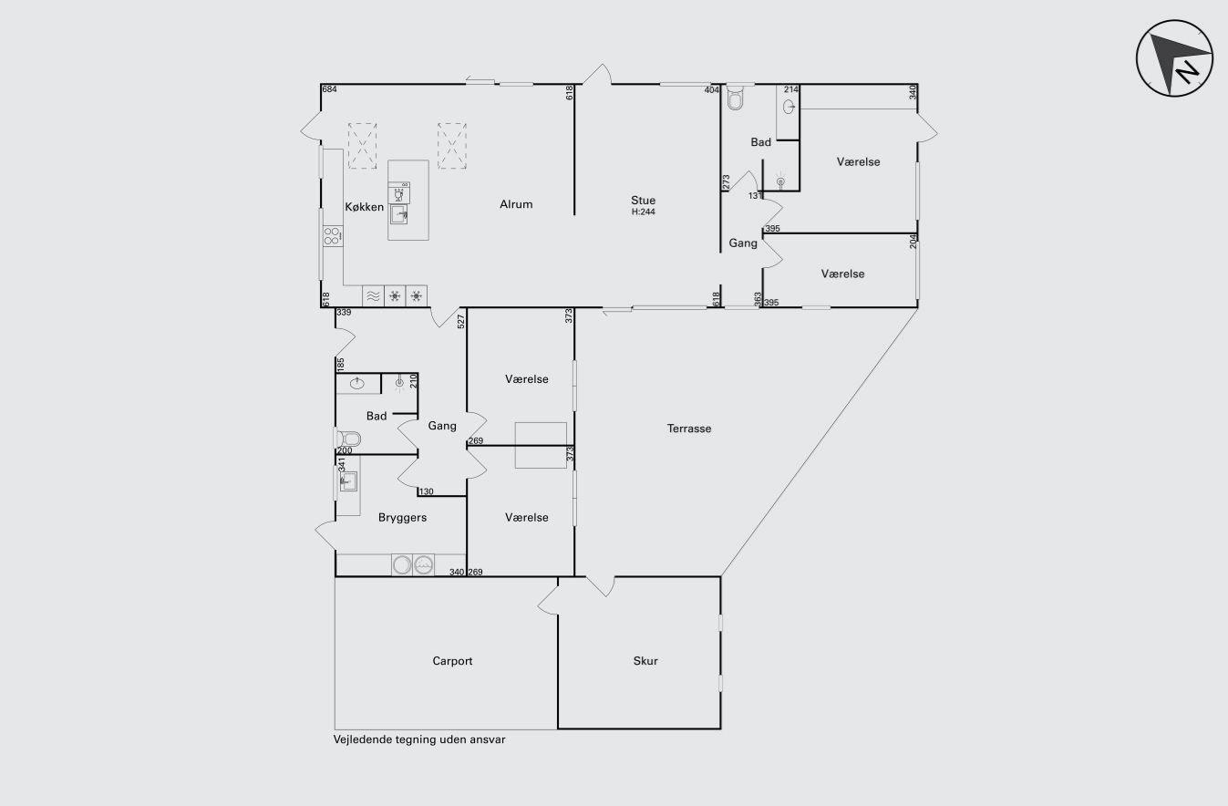 Plantegninger billede af Birkebakken 22, 8520 Lystrup