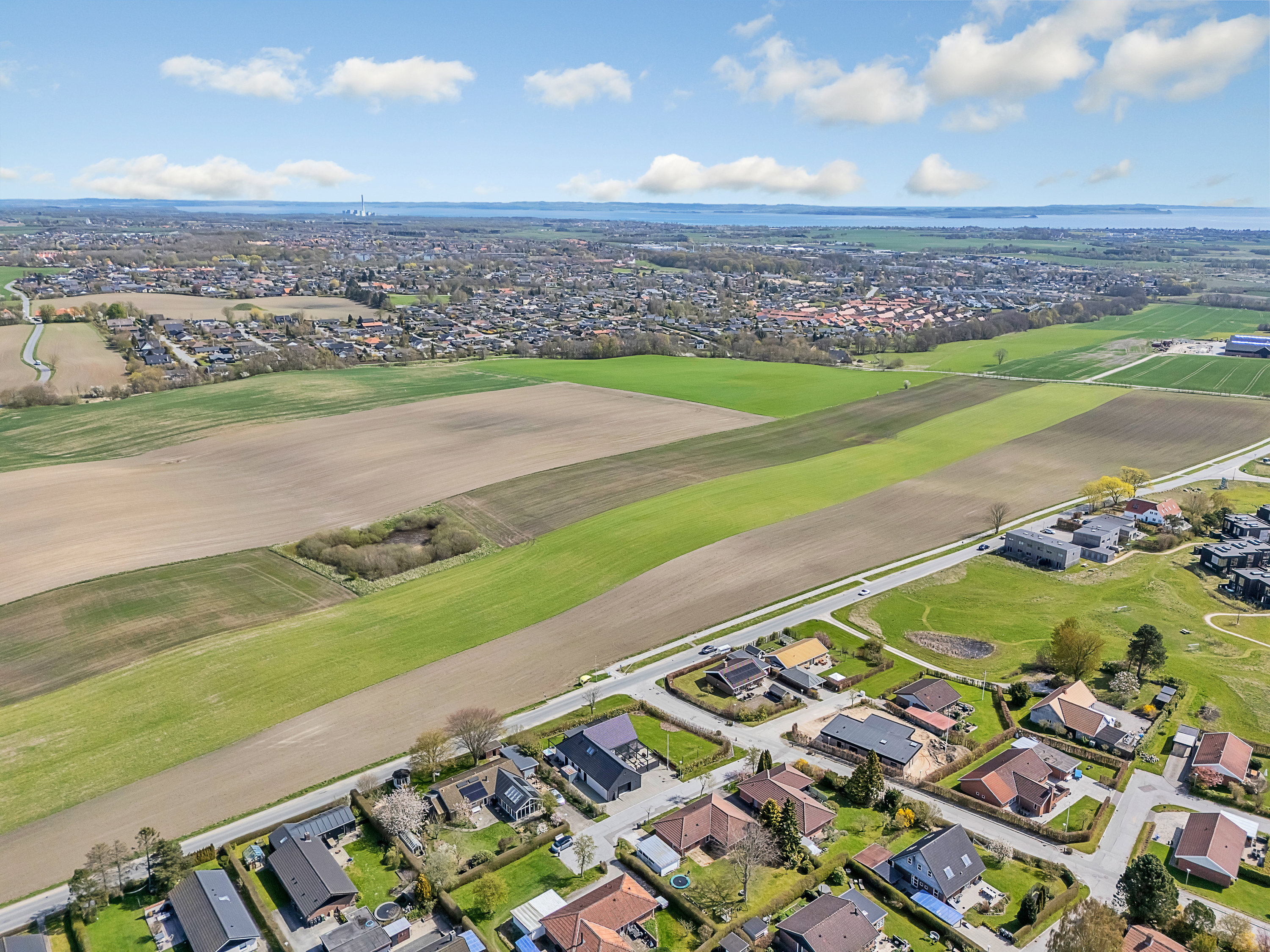 Fremhævet luftfoto billede i fuldskærmstilstand. Billede af Stokbrovej 139, Elev, 8520 Lystrup