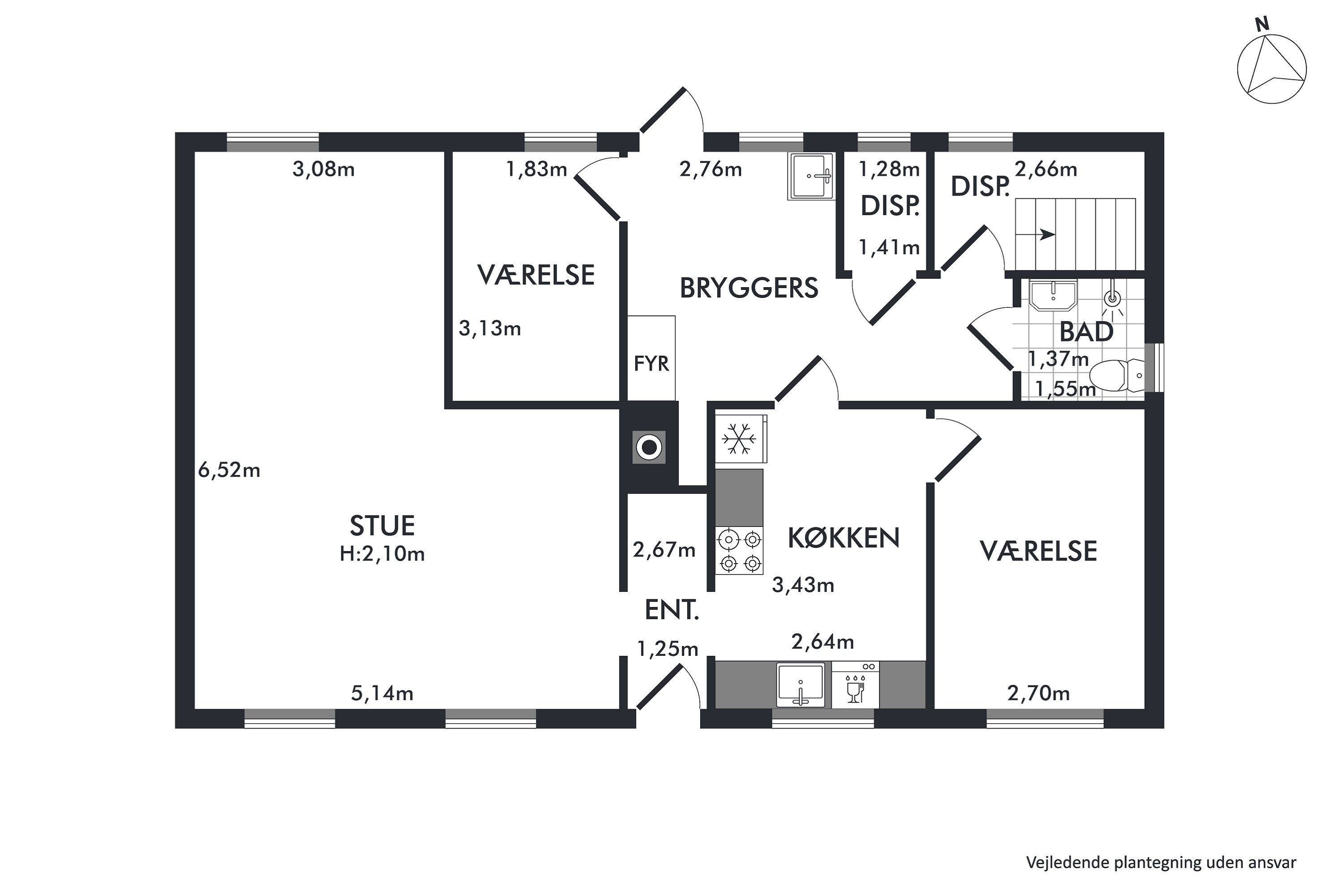 Plantegninger billede af Øksendrupvej 35, Mikkelenborg, 5871 Frørup