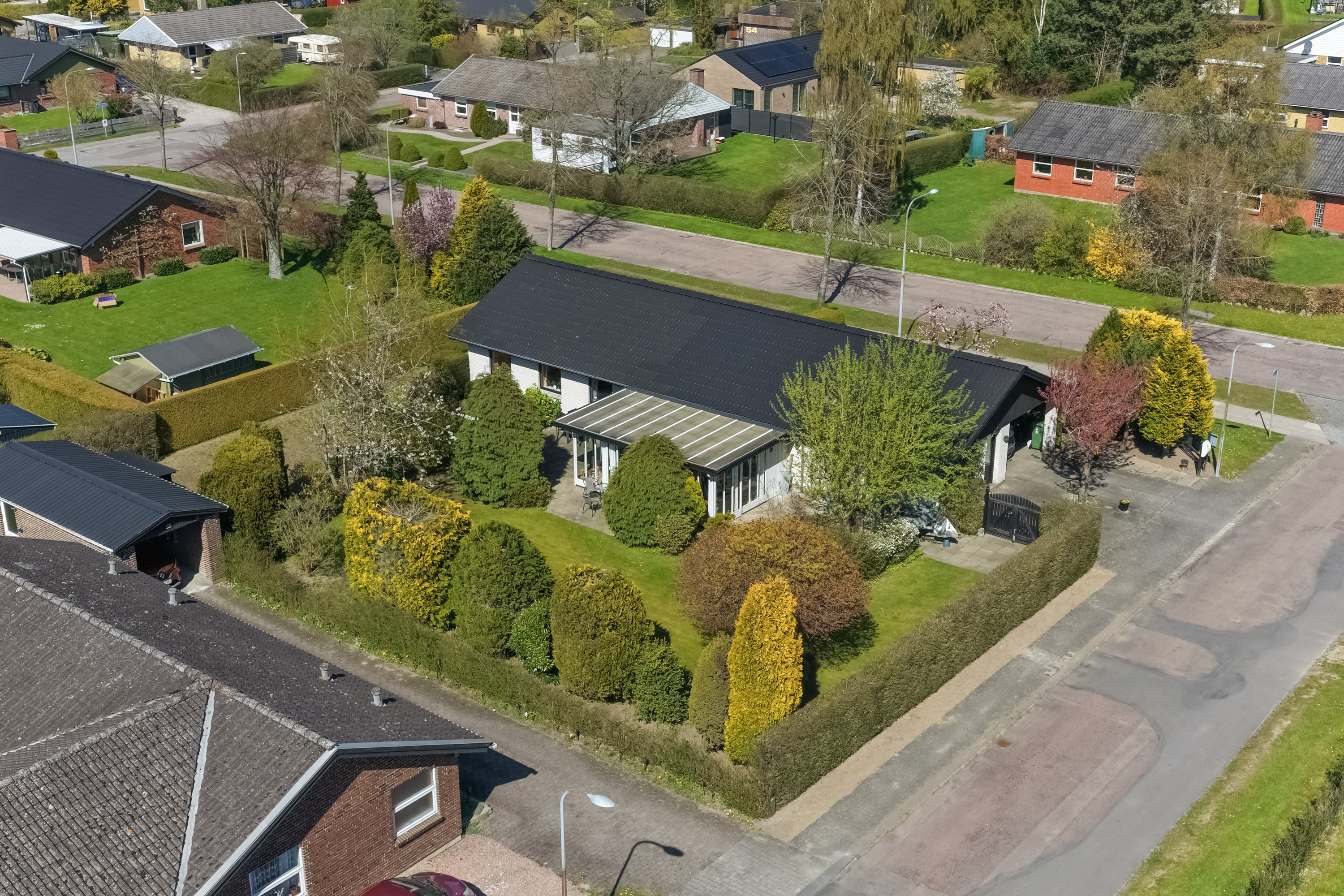 Miniaturebillede 1: luftfoto. Billede af Møllebakken 47, Vejle, 5672 Broby