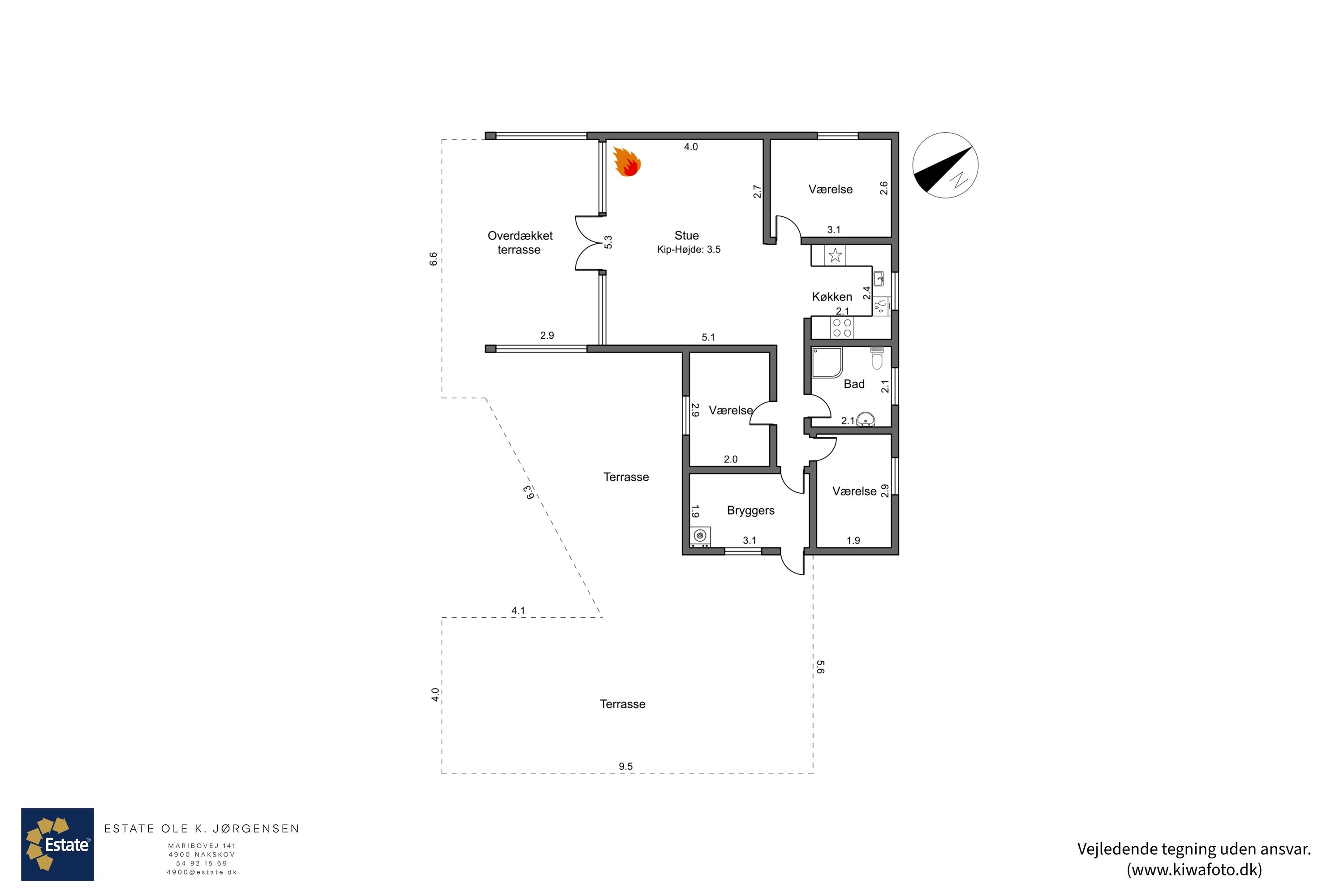 Plantegninger billede af Åstræde 3, Hummingen, 4983 Dannemare
