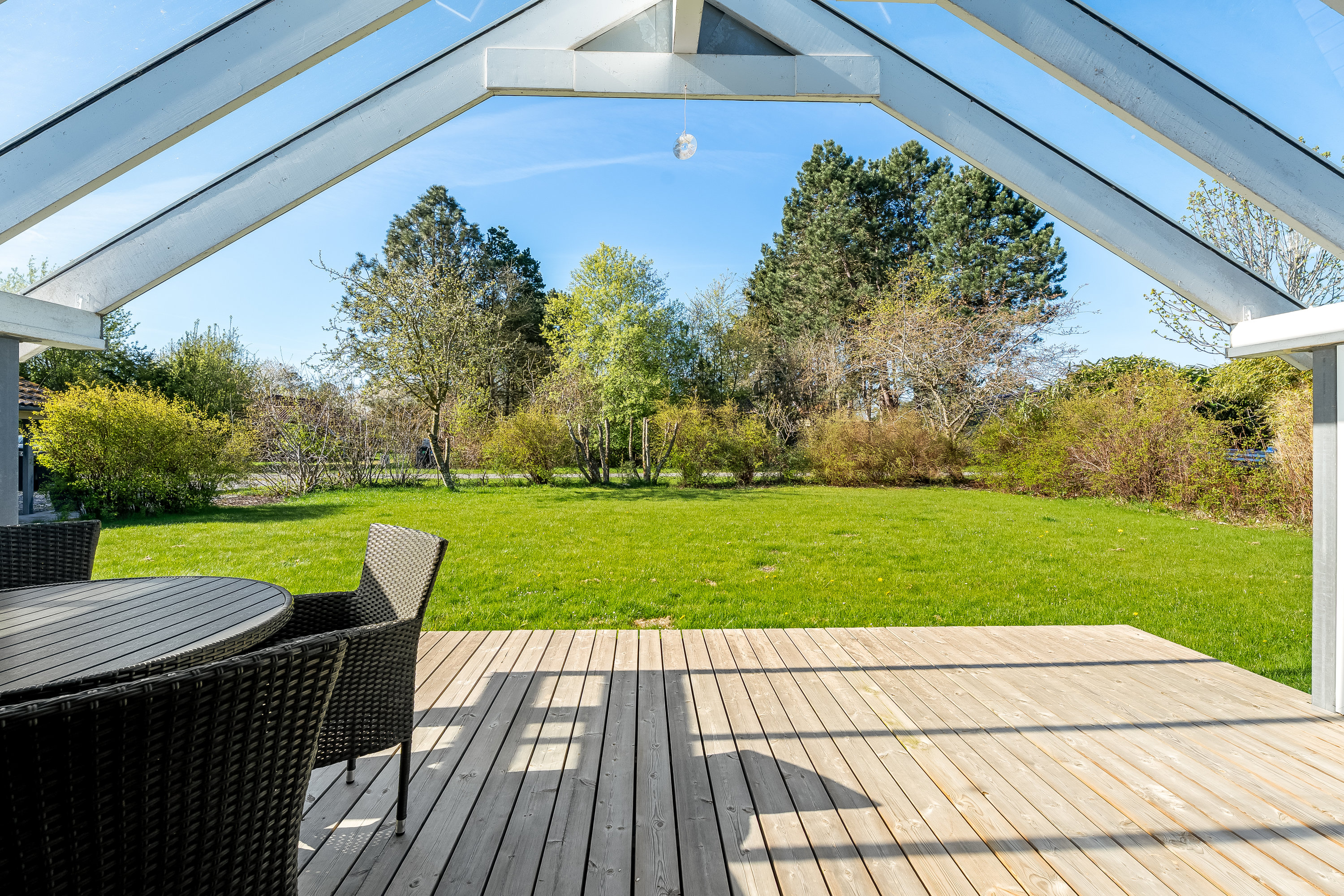 Fremhævet terrasse billede i fuldskærmstilstand. Billede af Åstræde 3, Hummingen, 4983 Dannemare