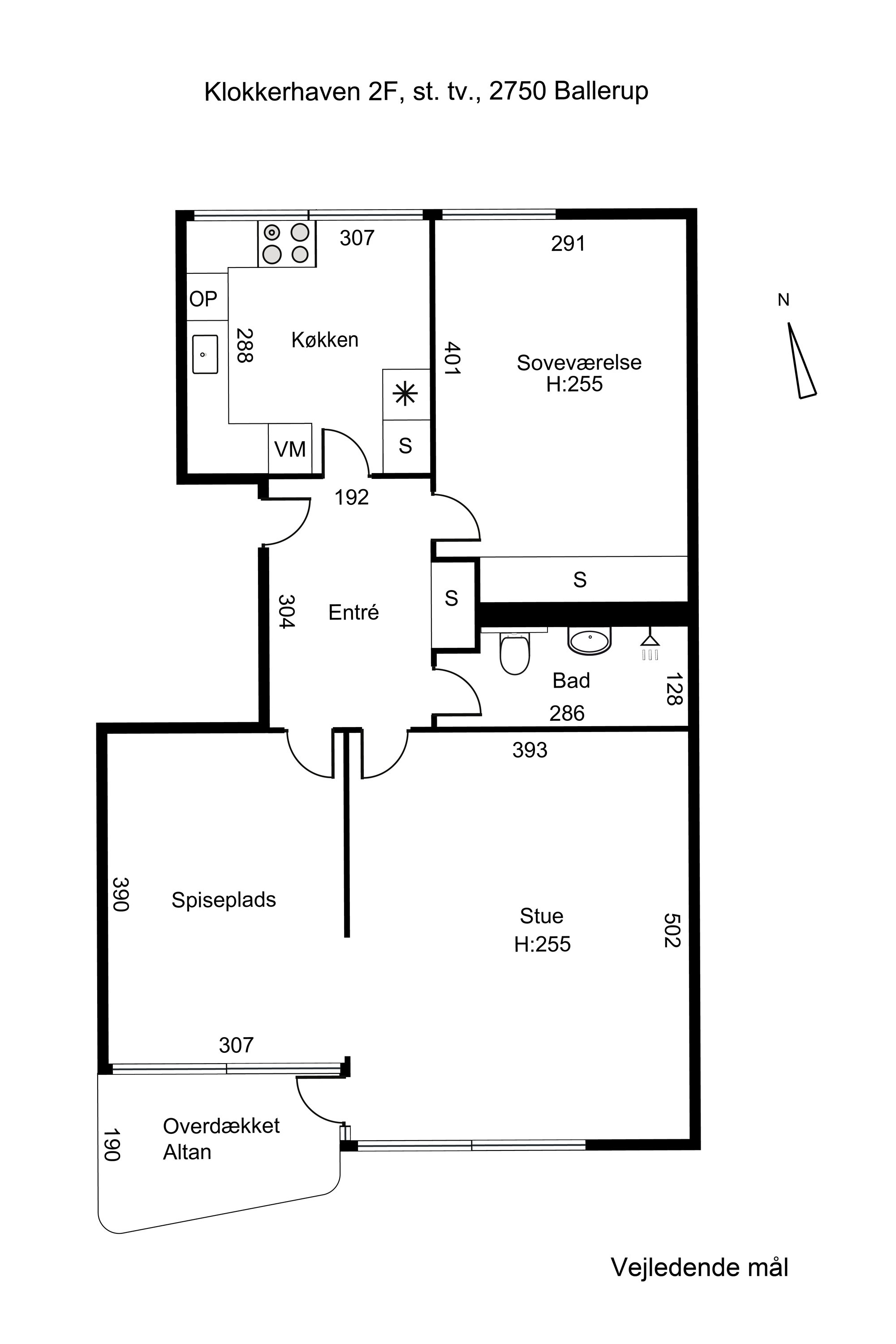 Plantegninger billede af Klokkerhaven 2F, st.. tv., 2750 Ballerup