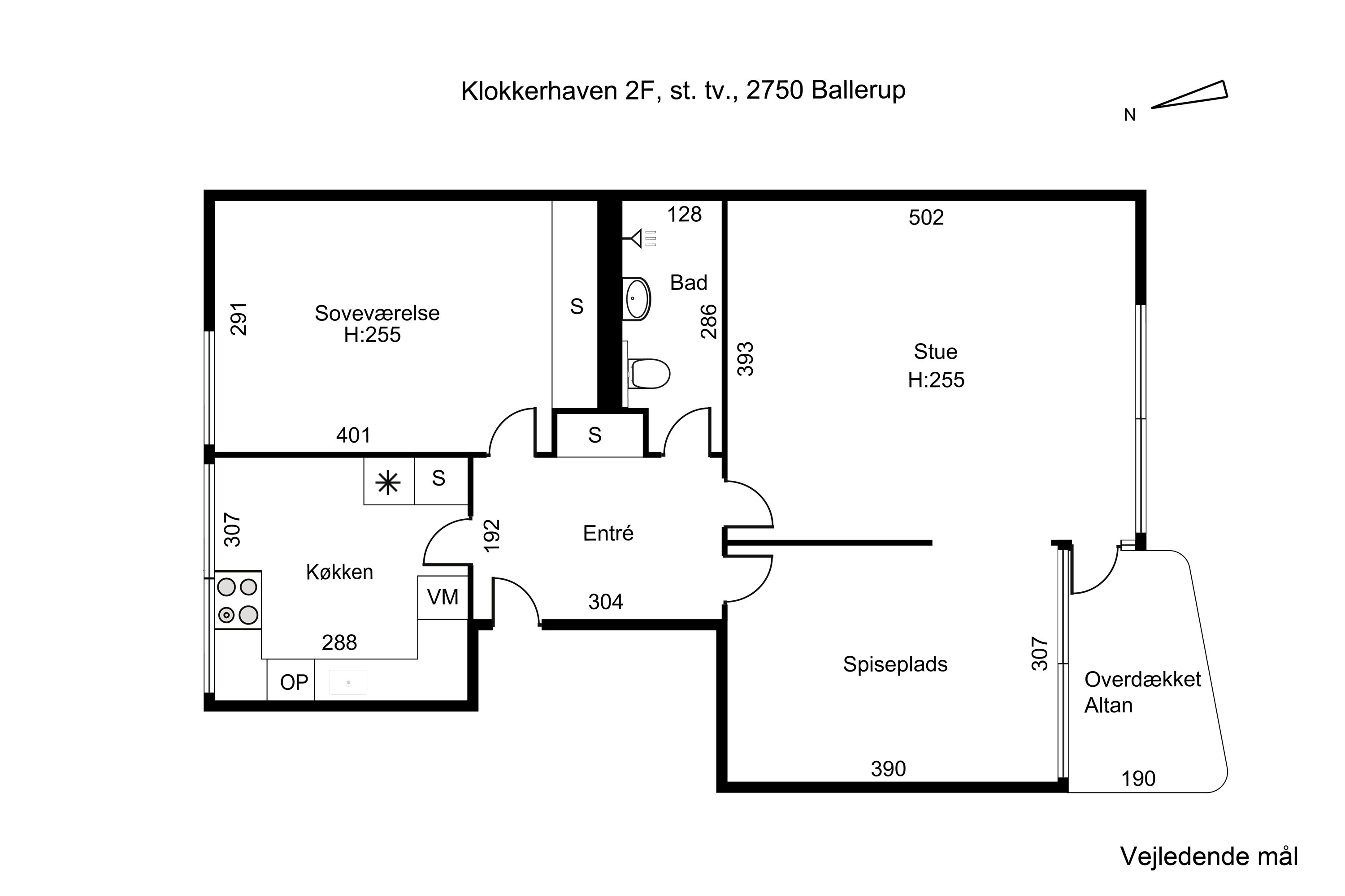 Plantegninger billede af Klokkerhaven 2F, st.. tv., 2750 Ballerup