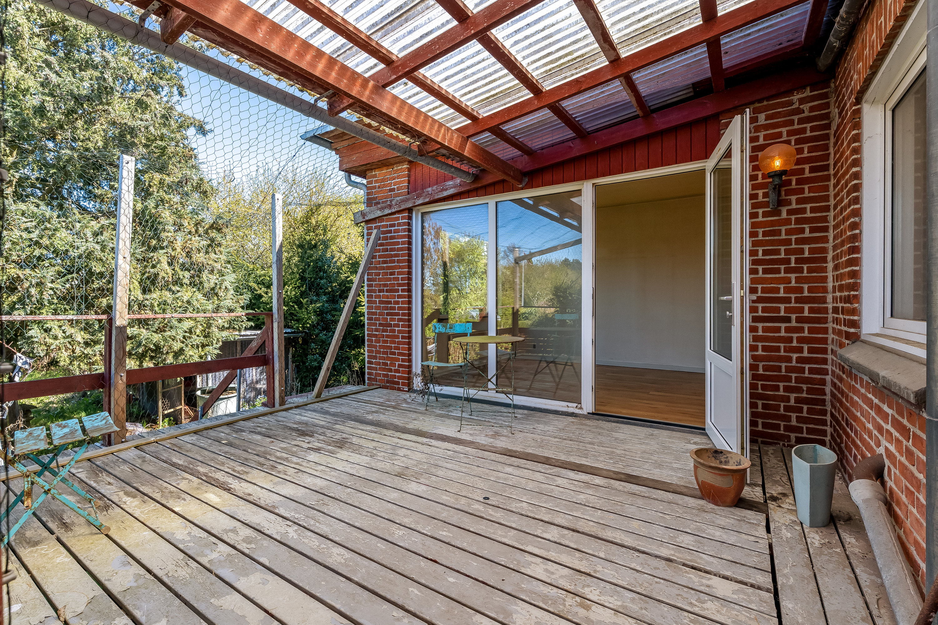 Fremhævet overdækket terrasse billede i fuldskærmstilstand. Billede af Rolfsvej 15, 4900 Nakskov