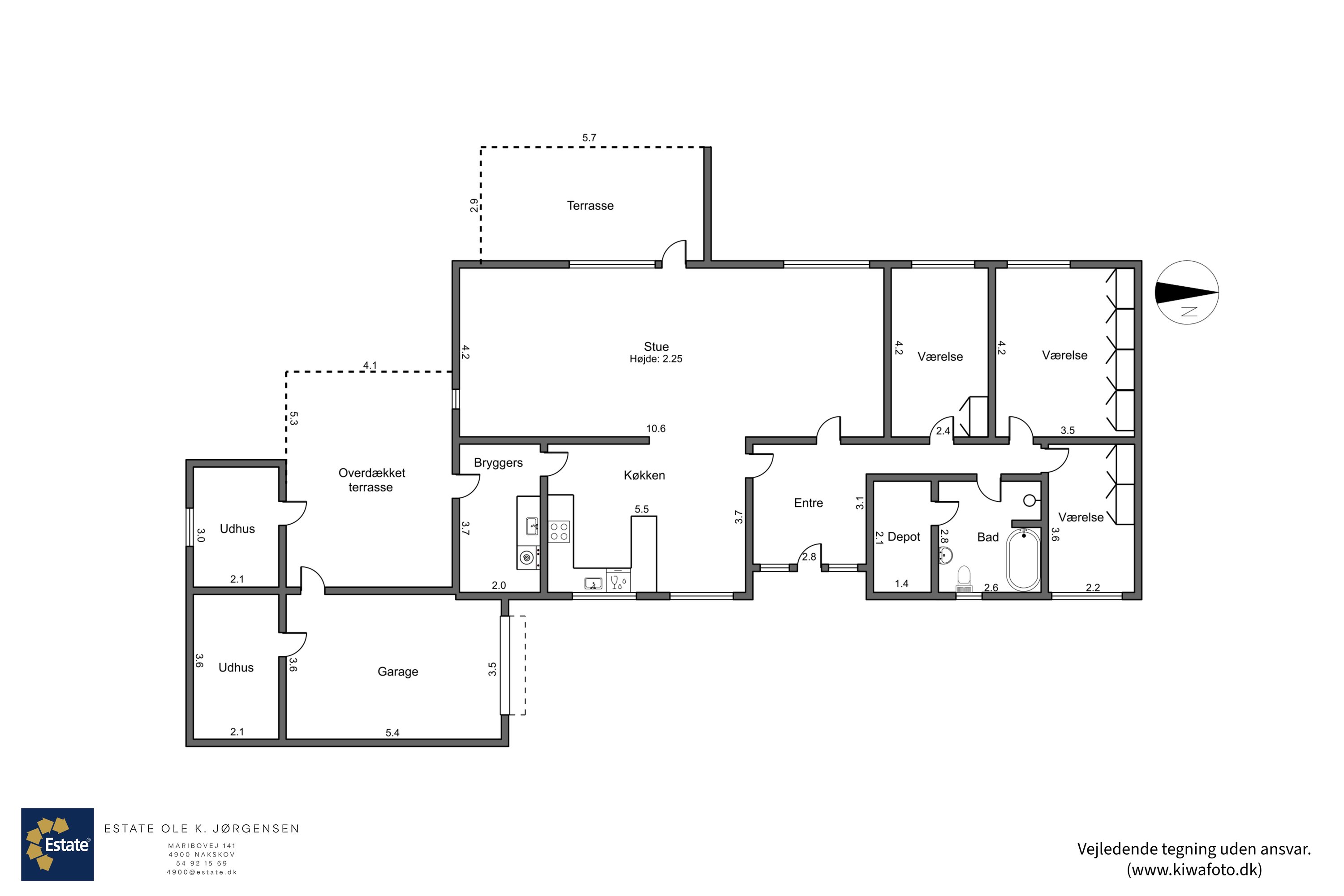 Plantegninger billede af Rosnæsvej 39, 4900 Nakskov