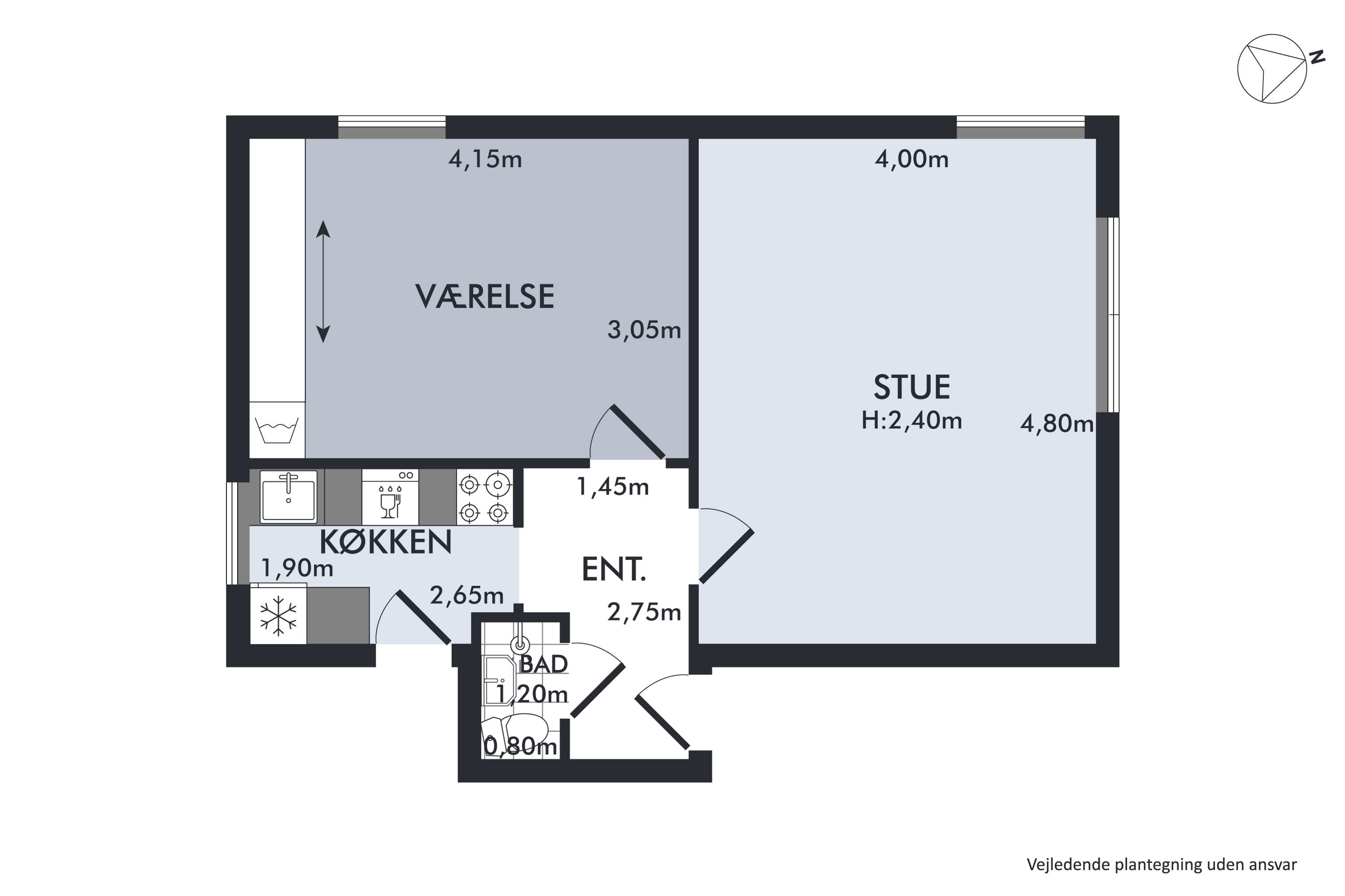 Plantegninger billede af Kastetvej 131, 3. th., 9000 Aalborg