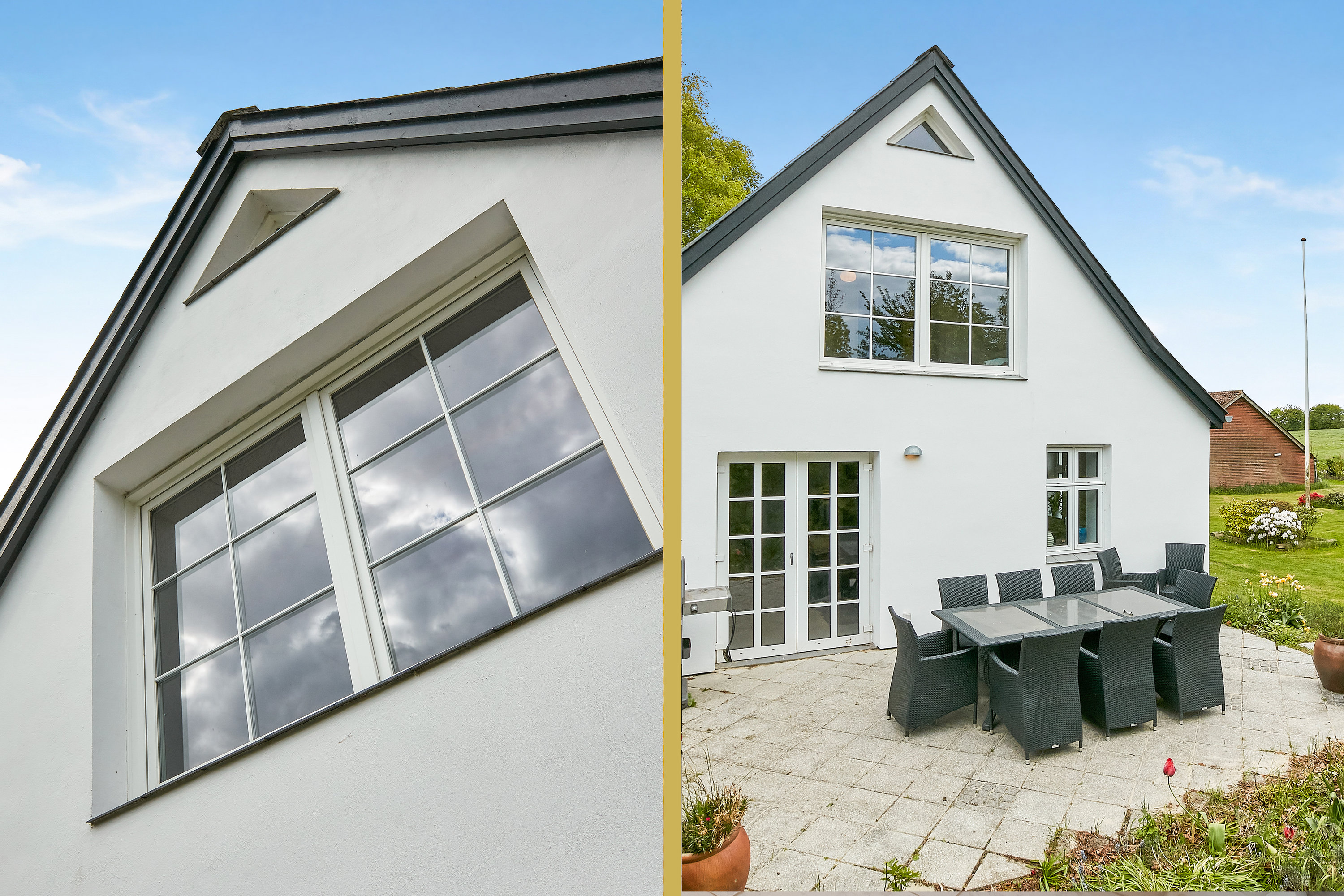 Fremhævet detaljer - facade billede i fuldskærmstilstand. Billede af Bisholt Strandvej 8, Bisholt, 7130 Juelsminde