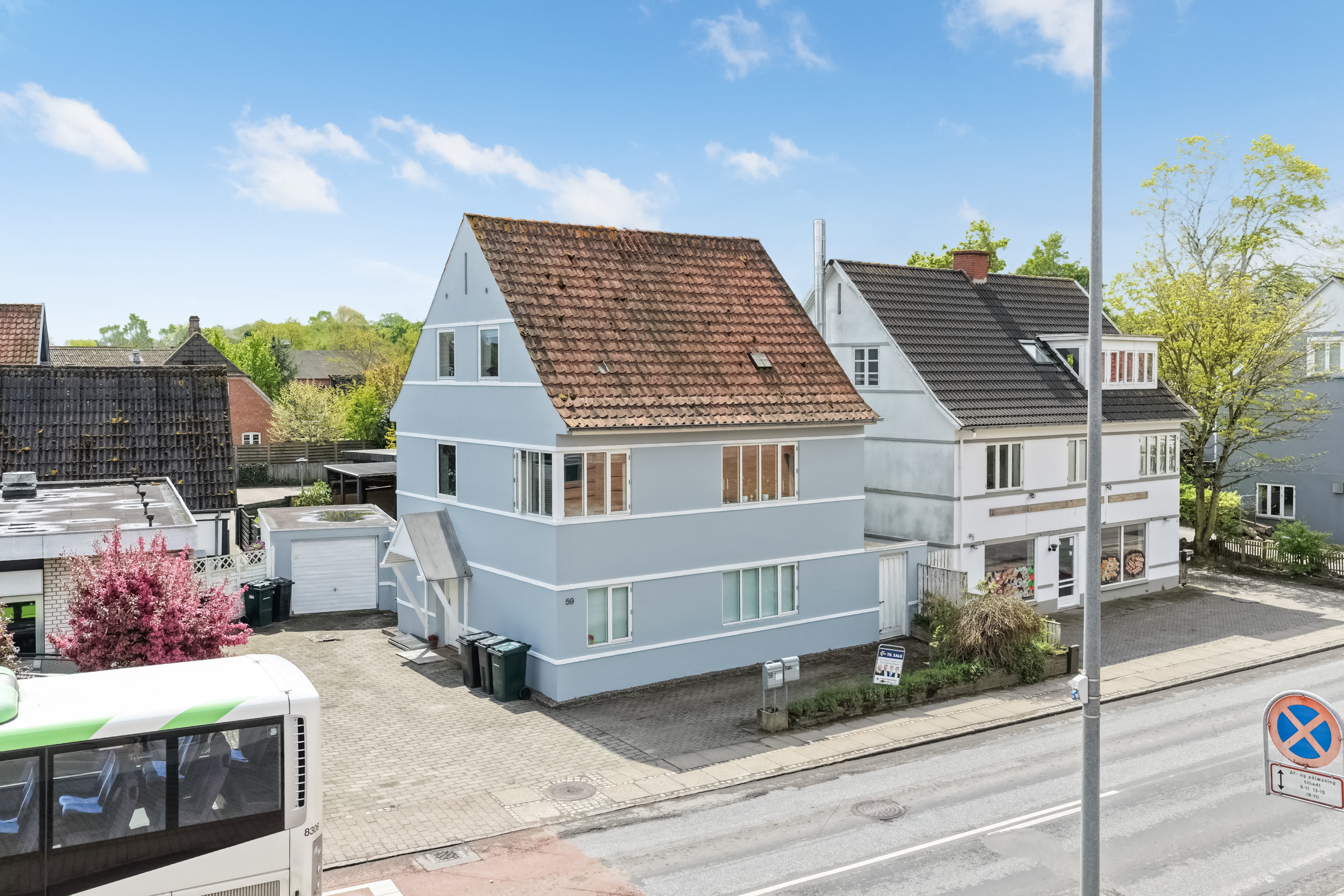 Villa: Facade på Algade 59, 5683 Haarby