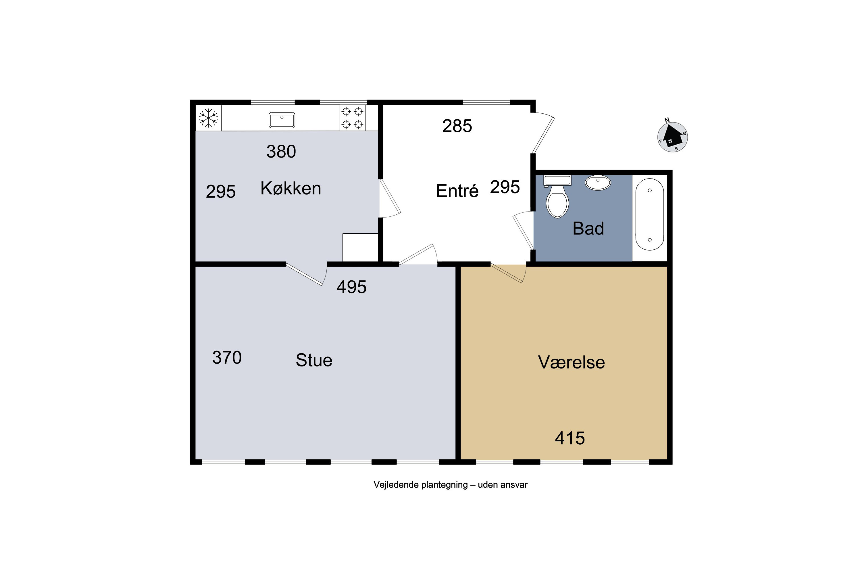 Plantegninger billede af Vestergade 10, st.. th., 4230 Skælskør