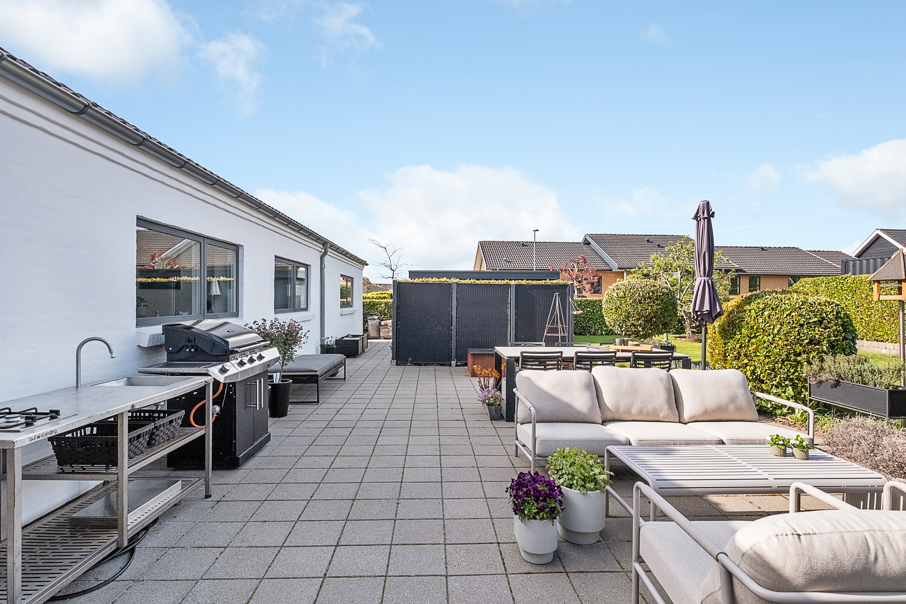 Fremhævet terrasse billede i fuldskærmstilstand. Billede af Engskovtoften 5, 8541 Skødstrup