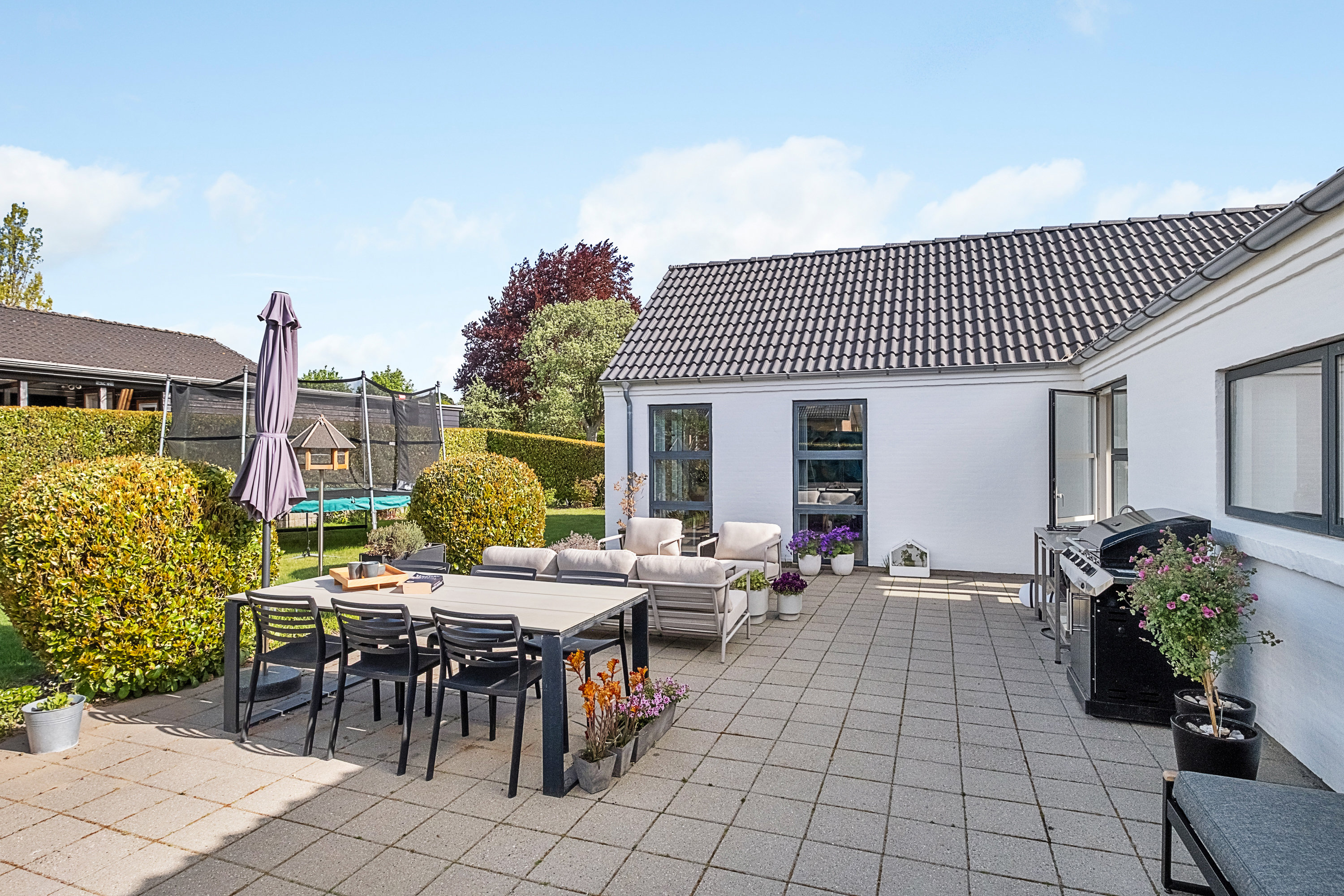 Fremhævet terrasse billede i fuldskærmstilstand. Billede af Engskovtoften 5, 8541 Skødstrup