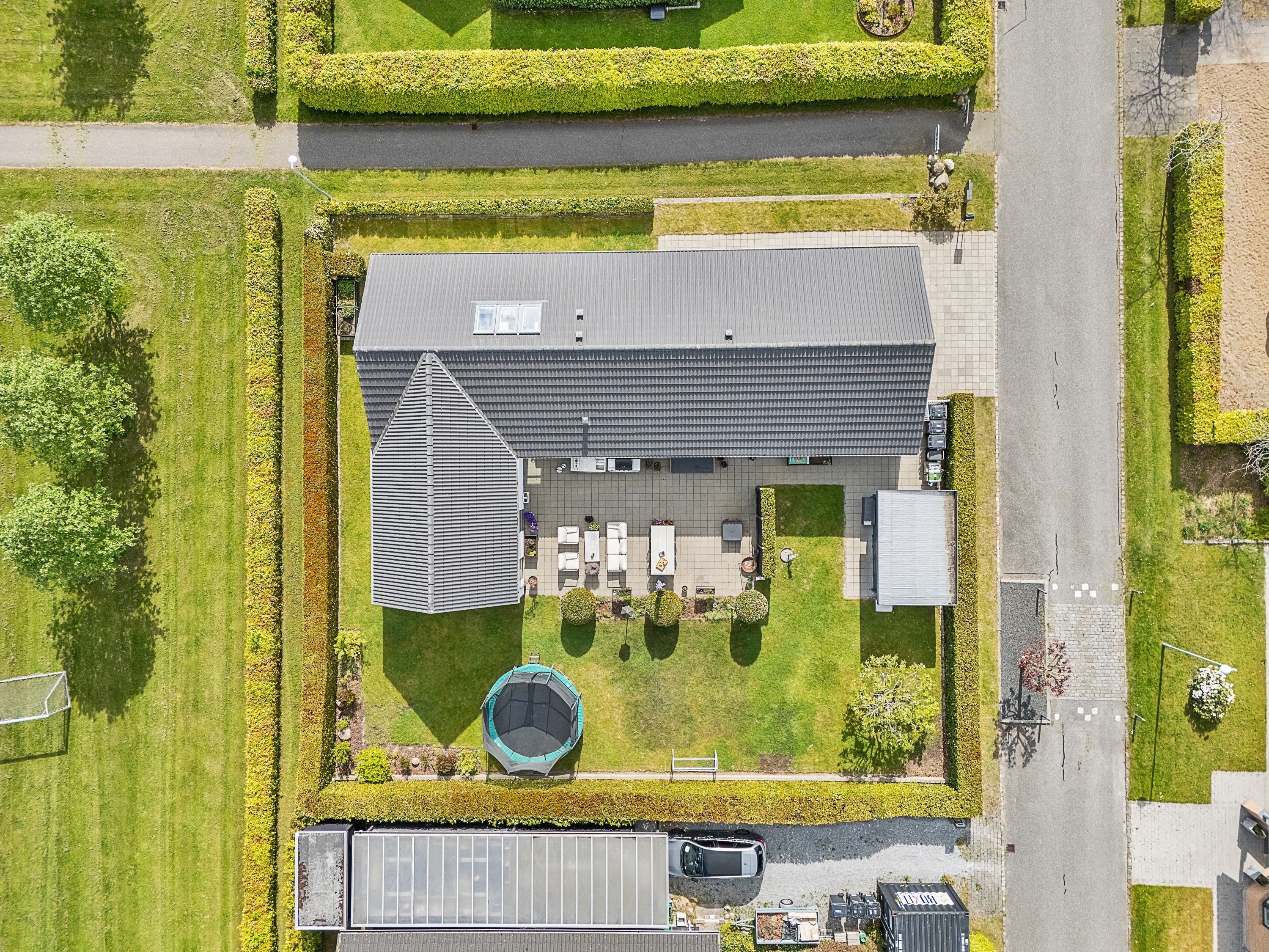 Fremhævet luftfoto billede i fuldskærmstilstand. Billede af Engskovtoften 5, 8541 Skødstrup