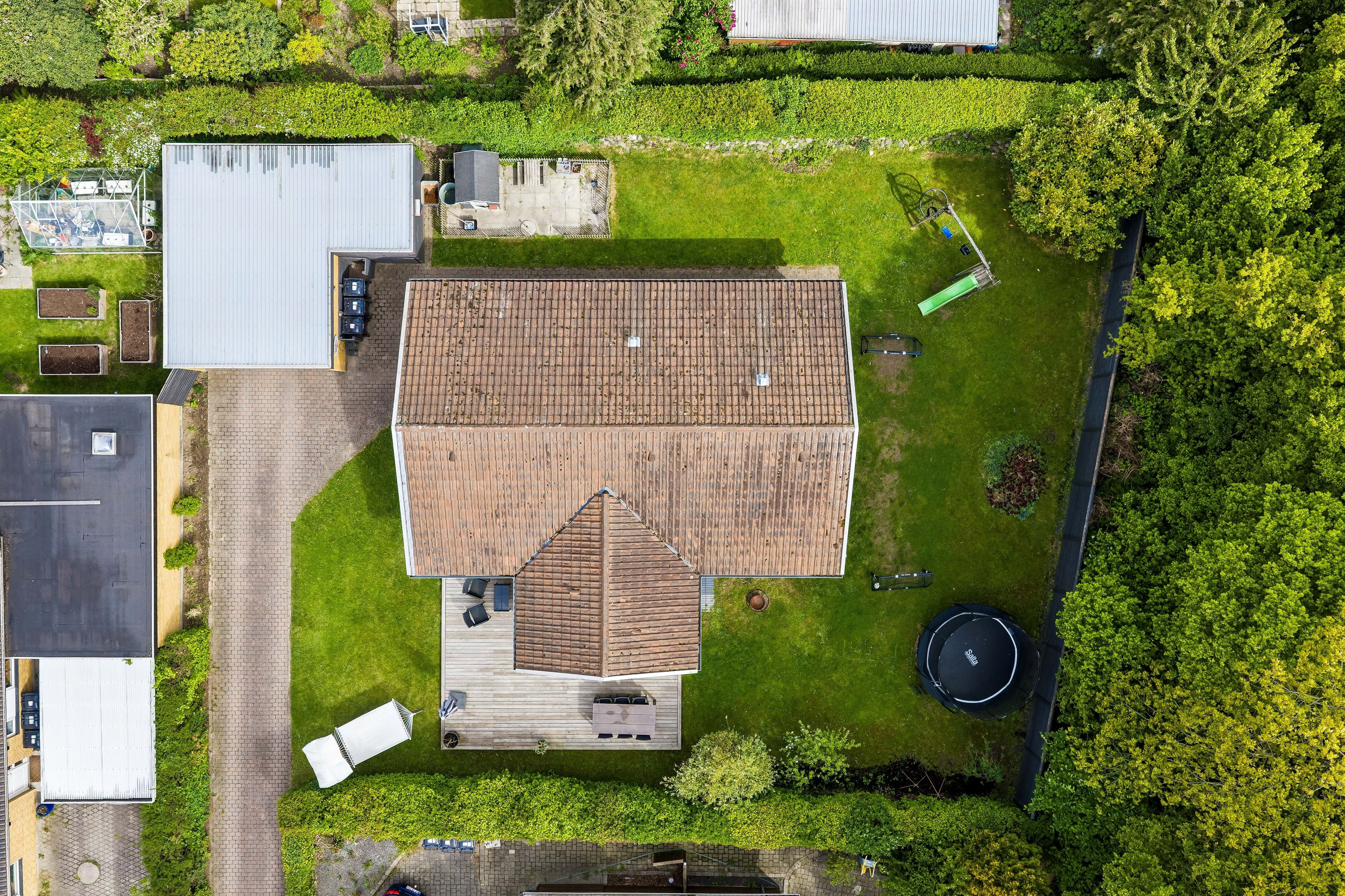 Fremhævet luftfoto billede i fuldskærmstilstand. Billede af Nattergalevænget 14, Snestrup, 5210 Odense NV