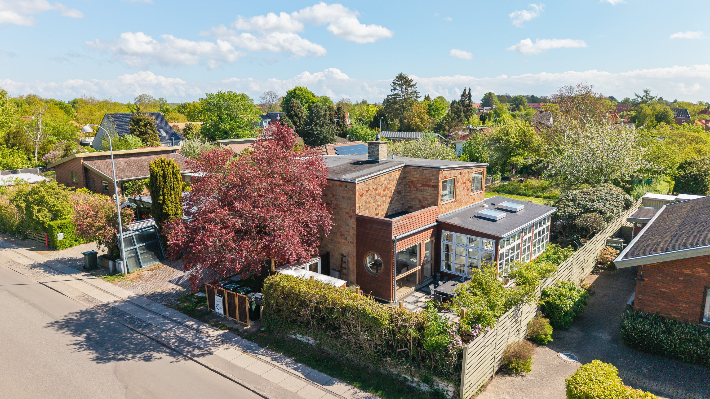 Villa: Luftfoto på Krogshøjvej 135, 2880 Bagsværd