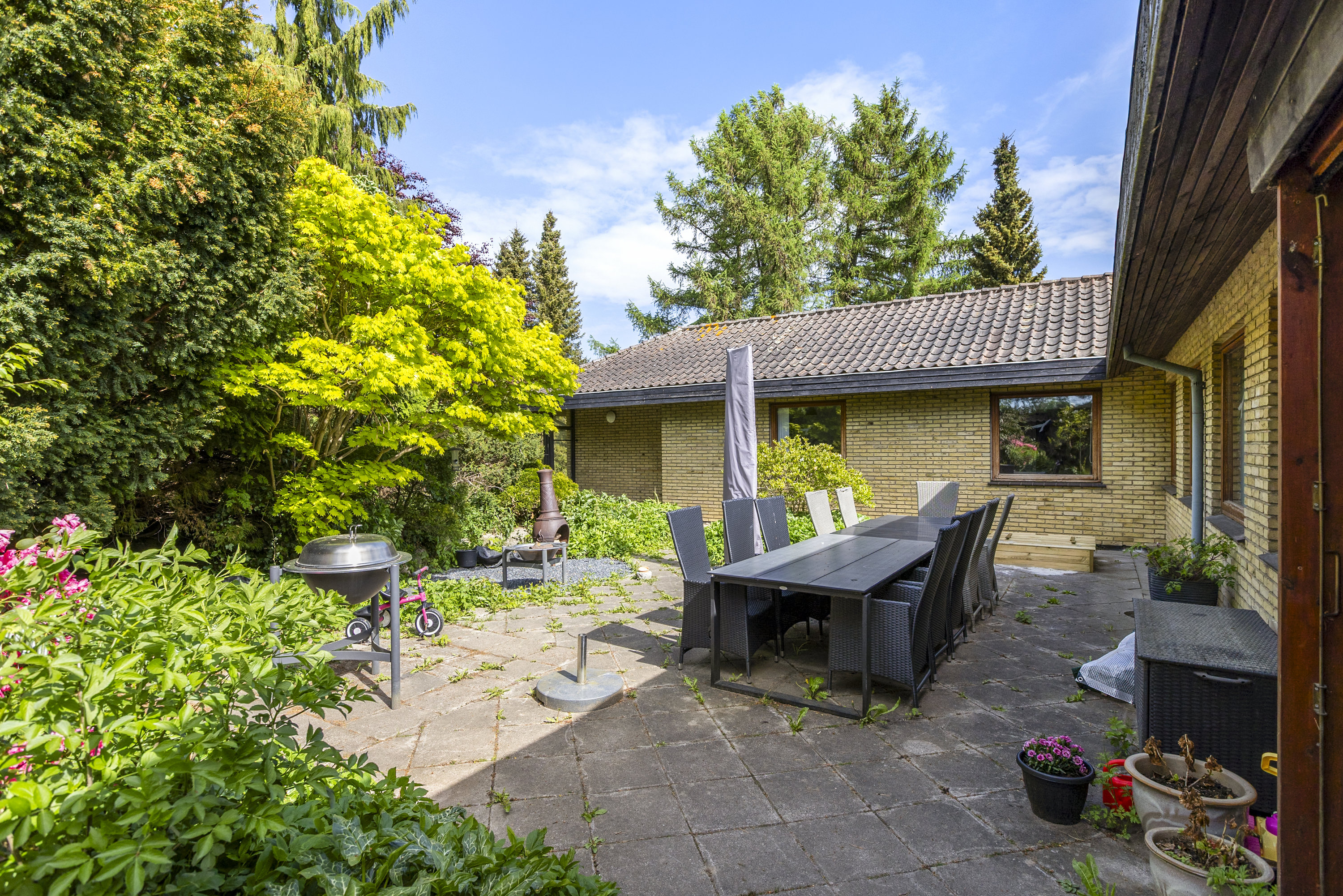 Fremhævet terrasse billede i fuldskærmstilstand. Billede af Klintemarksvej 19B, Tybjerg, 4100 Ringsted