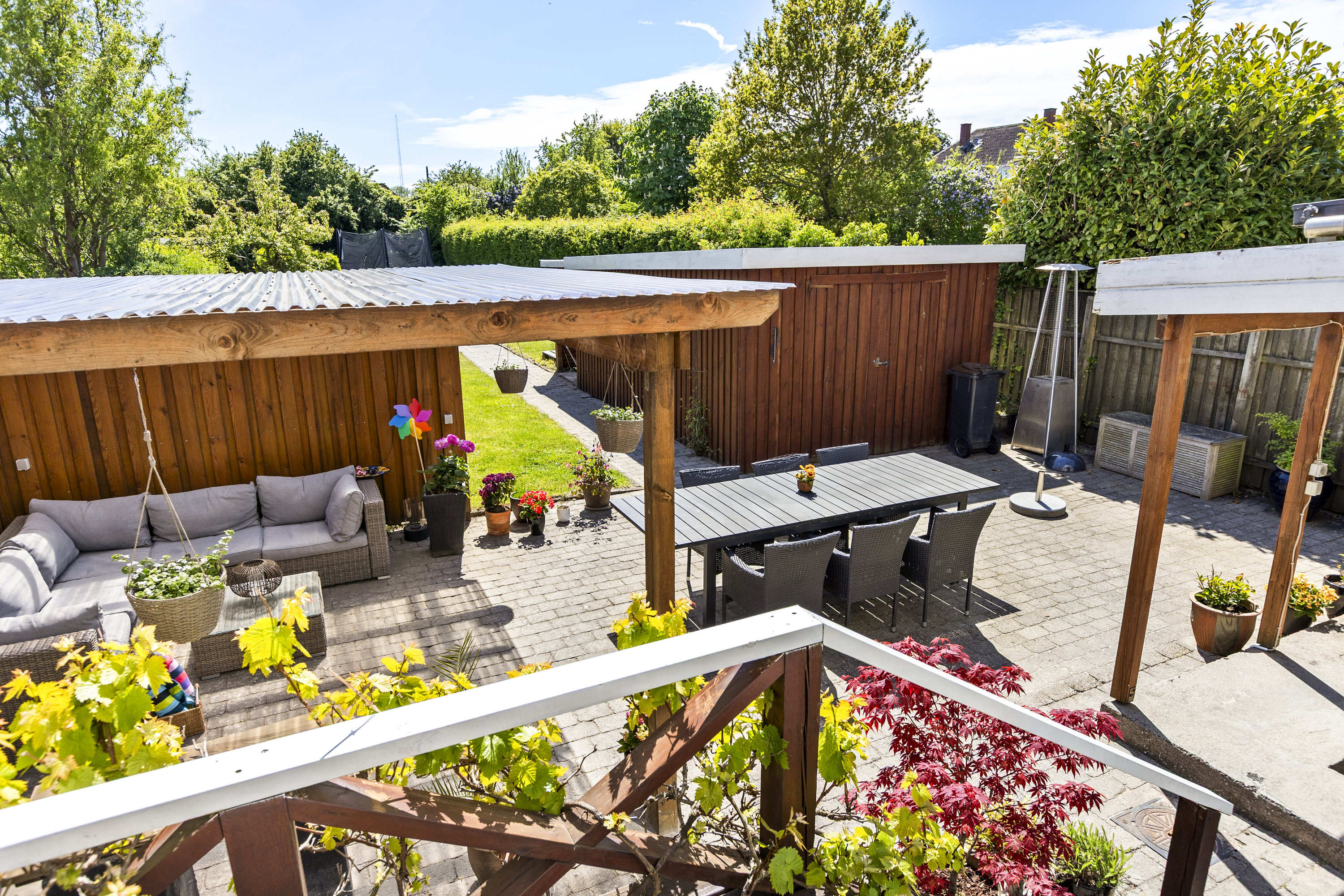 Fremhævet terrasse billede i fuldskærmstilstand. Billede af Teglgården 10, 4220 Korsør