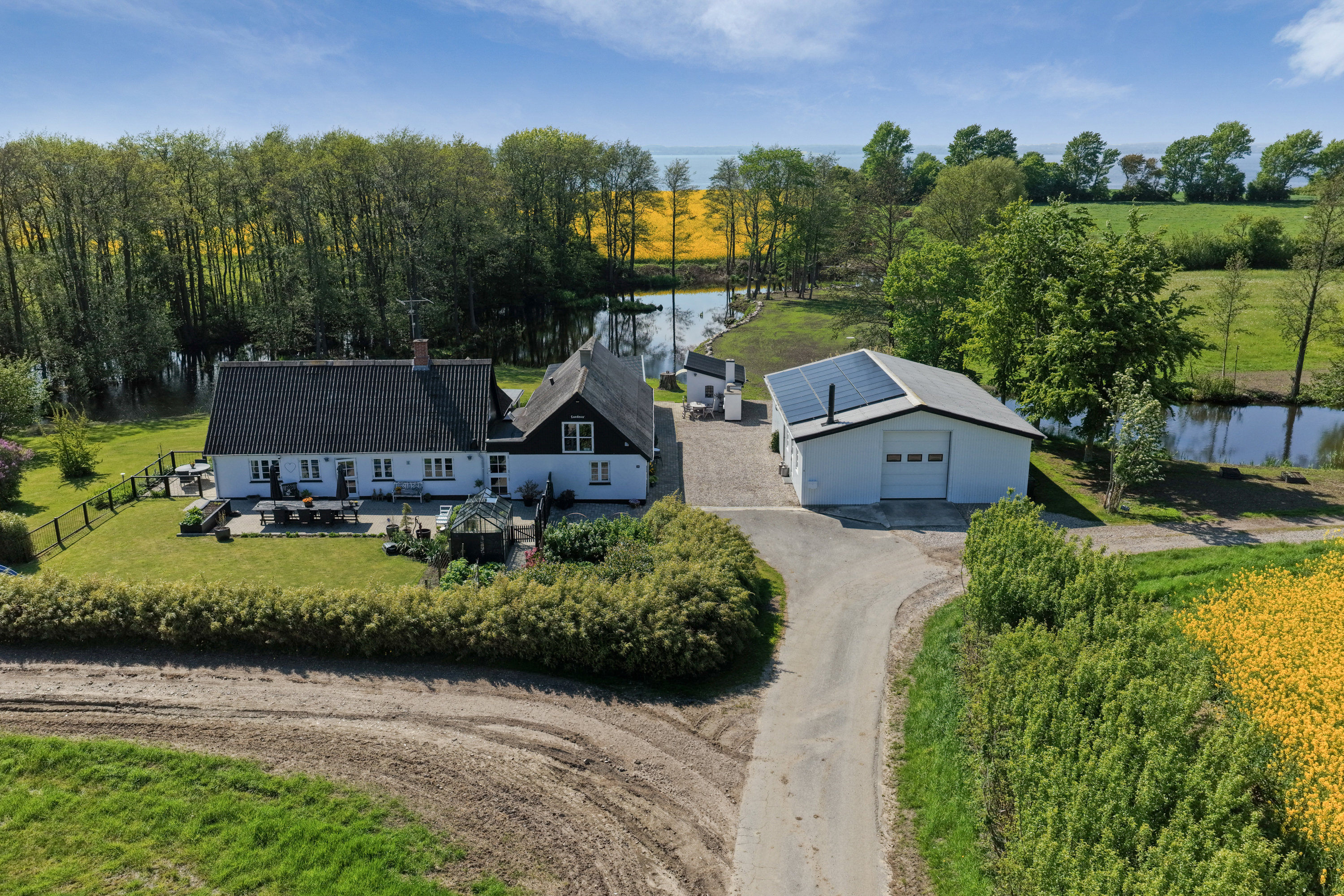 Landejendom: Luftfoto på Lundemosevej 2, Ennebølle, 5953 Tranekær