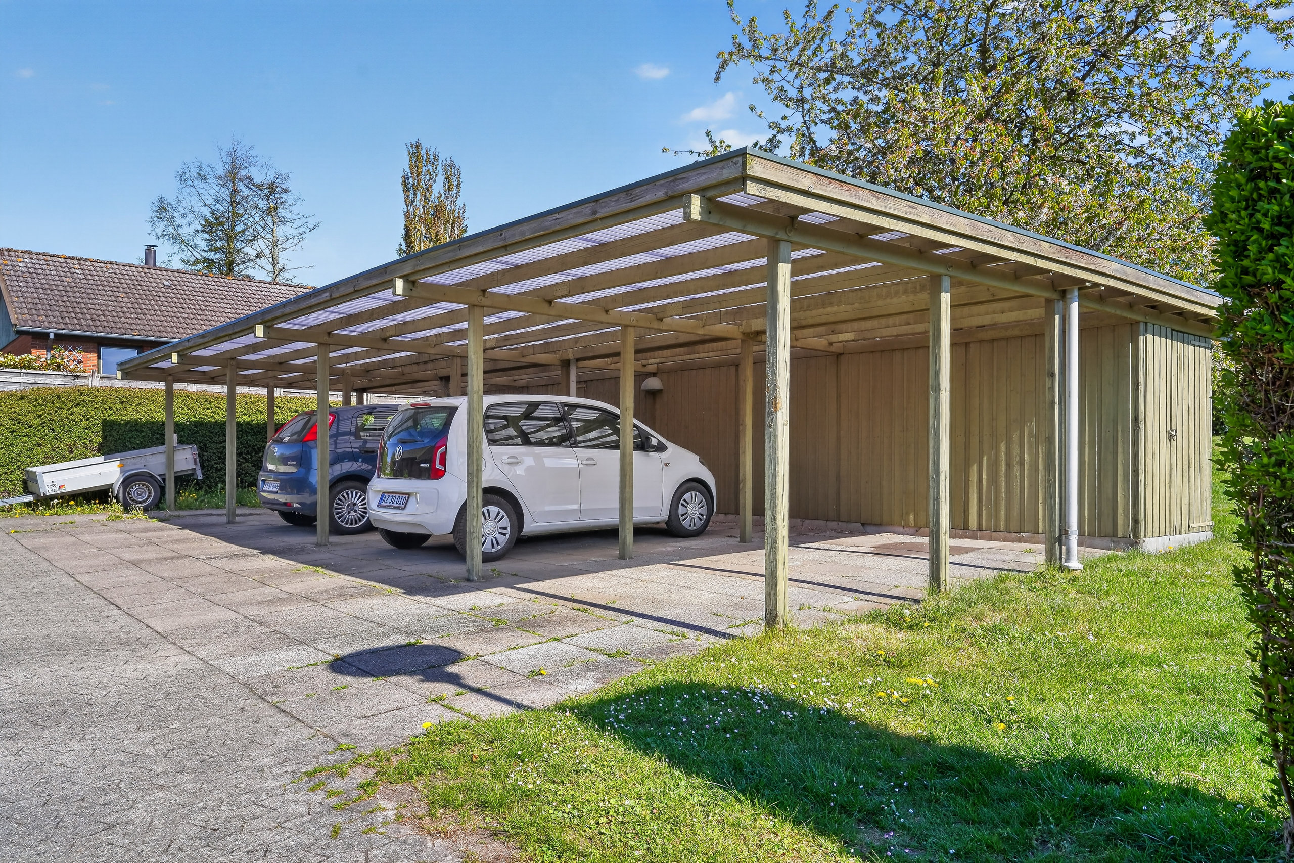 Fremhævet carport billede i fuldskærmstilstand. Billede af Rosenkildeparken 8, 3330 Gørløse