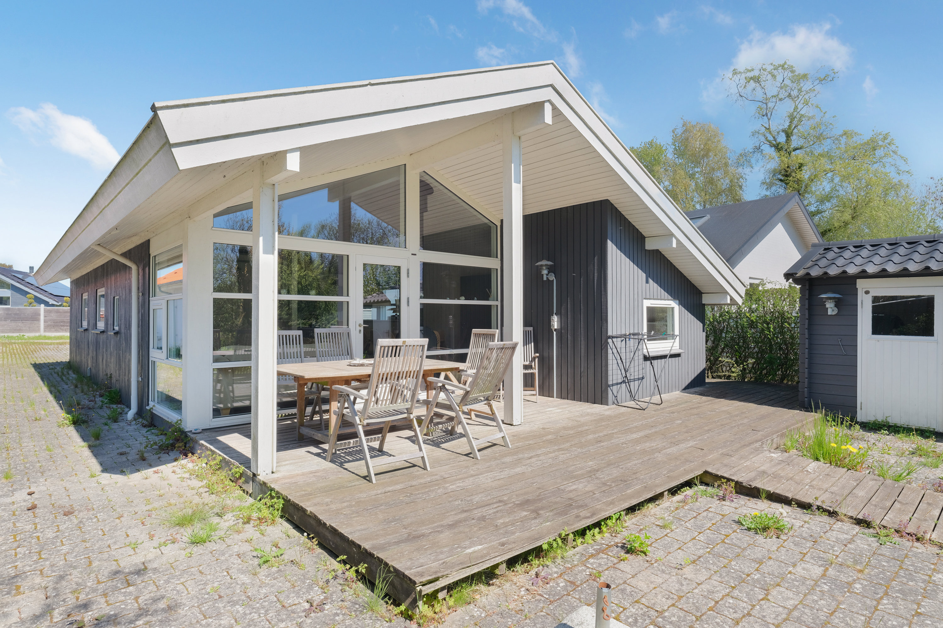 Fremhævet terrasse billede i fuldskærmstilstand. Billede af Egernvej 20, Maemosen, 5871 Frørup