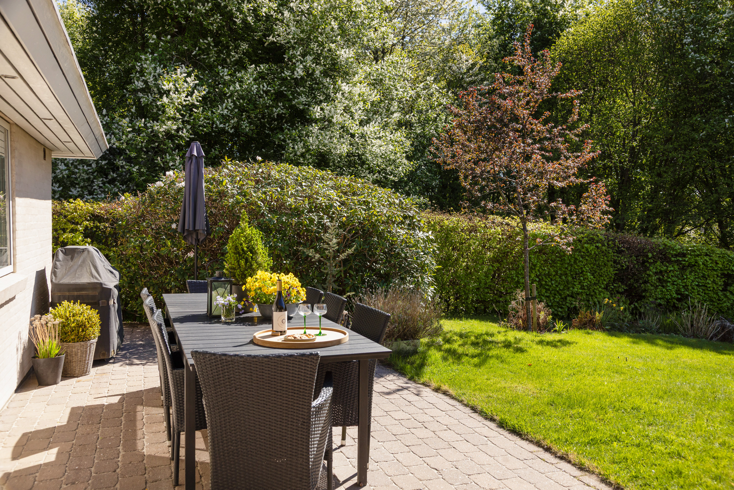 Fremhævet terrasse billede i fuldskærmstilstand. Billede af Stenløkken 25, 3460 Birkerød