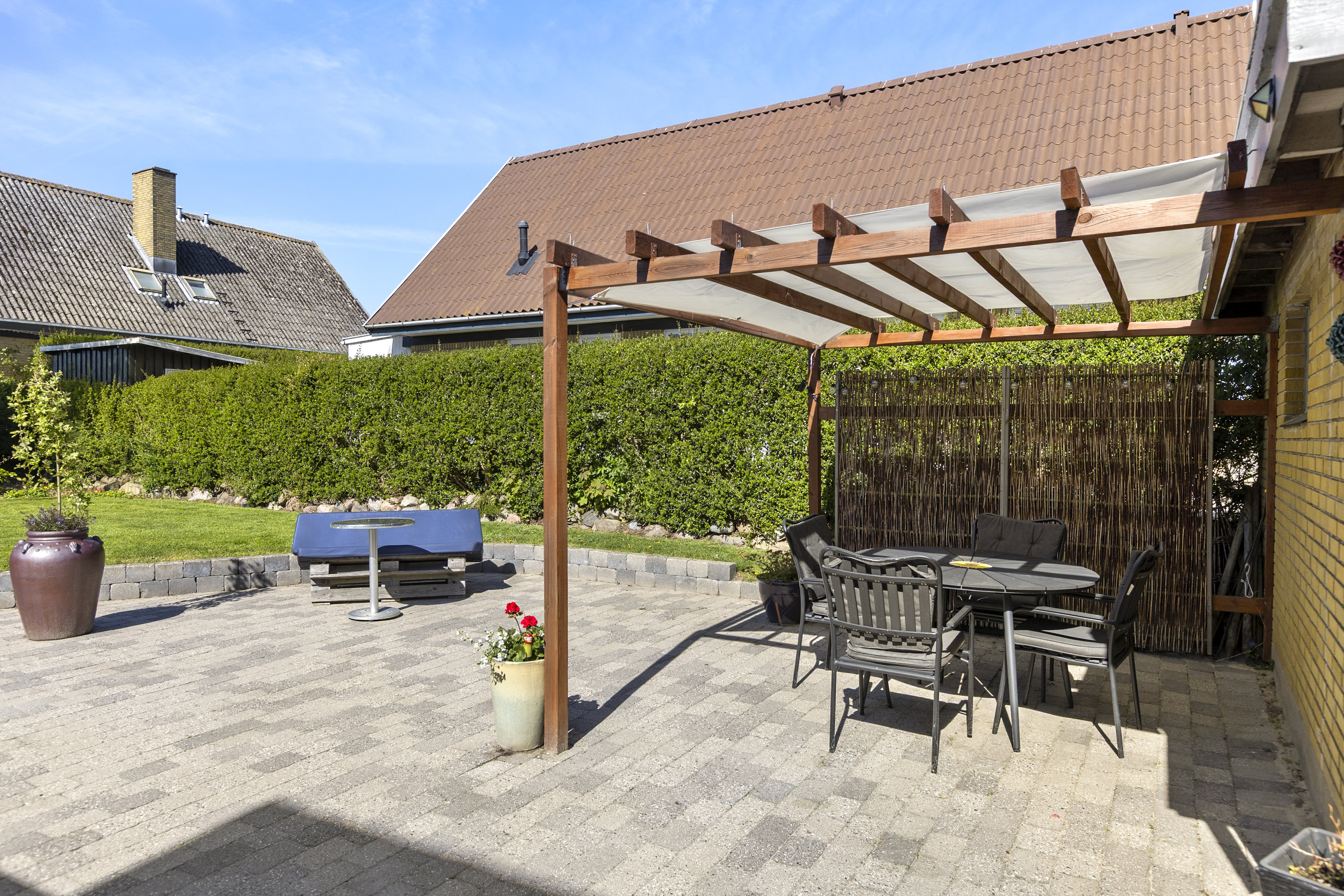 Fremhævet terrasse billede i fuldskærmstilstand. Billede af Lerklinten 16, 4220 Korsør
