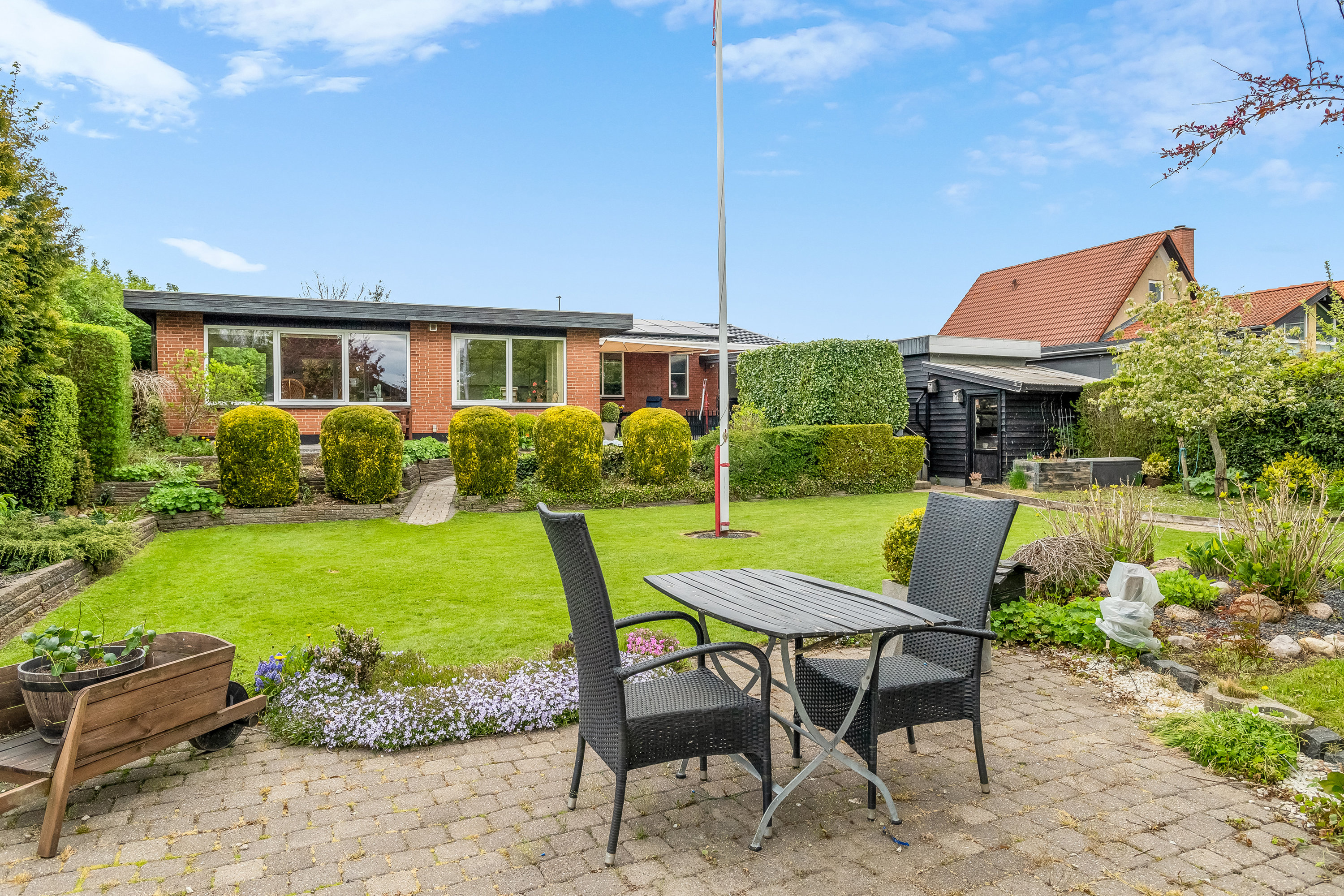 Fremhævet terrasse billede i fuldskærmstilstand. Billede af Holstebrovej 6, Rindum, 6950 Ringkøbing