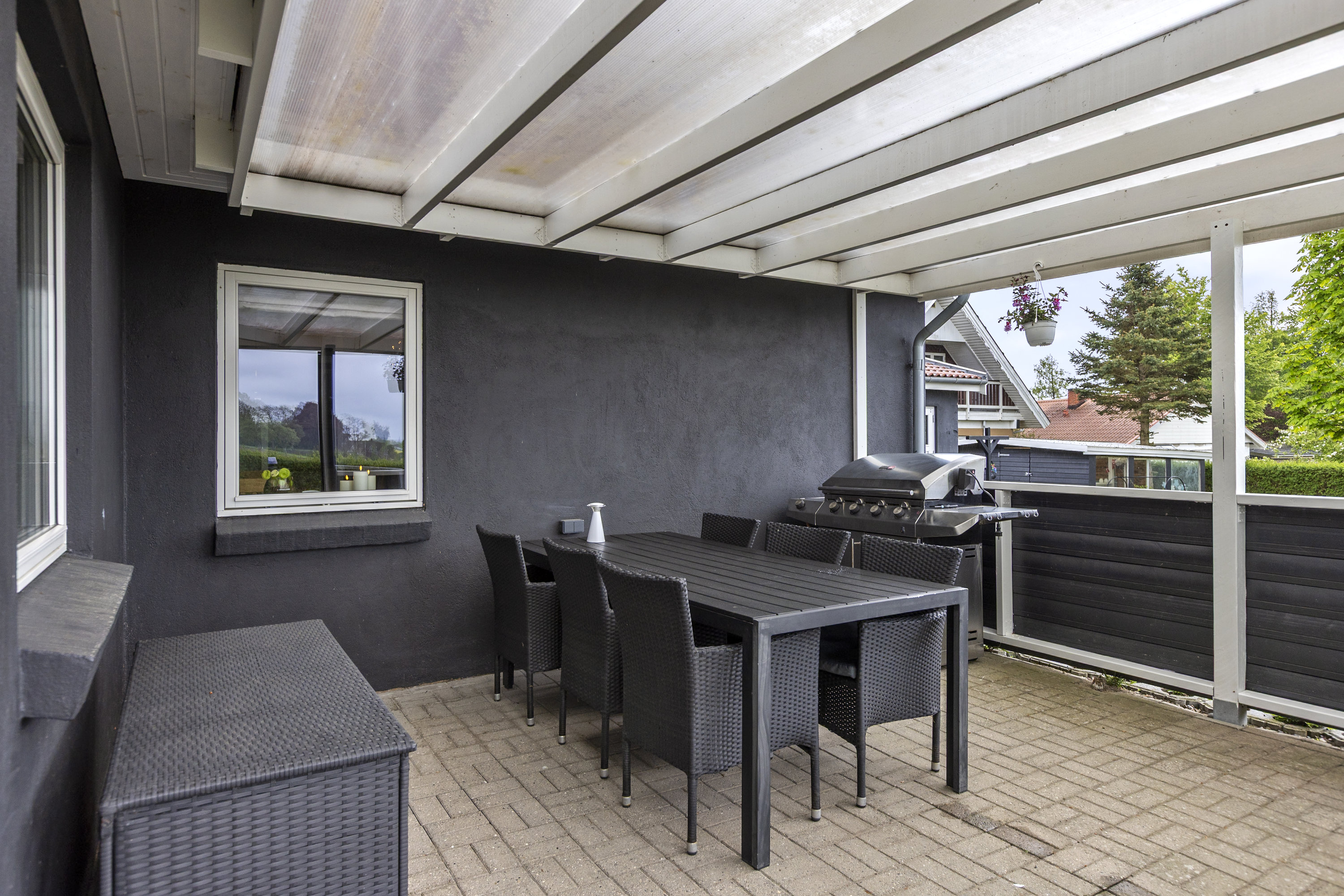 Fremhævet overdækket terrasse billede i fuldskærmstilstand. Billede af Tarps Alle 7, Vetterslev, 4100 Ringsted