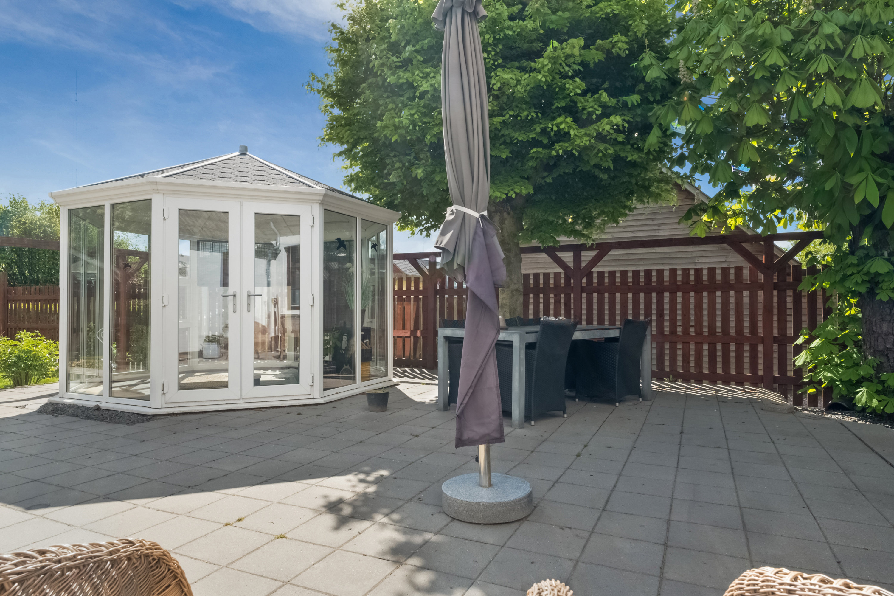 Fremhævet terrasse billede i fuldskærmstilstand. Billede af Søndergade 91, 5620 Glamsbjerg