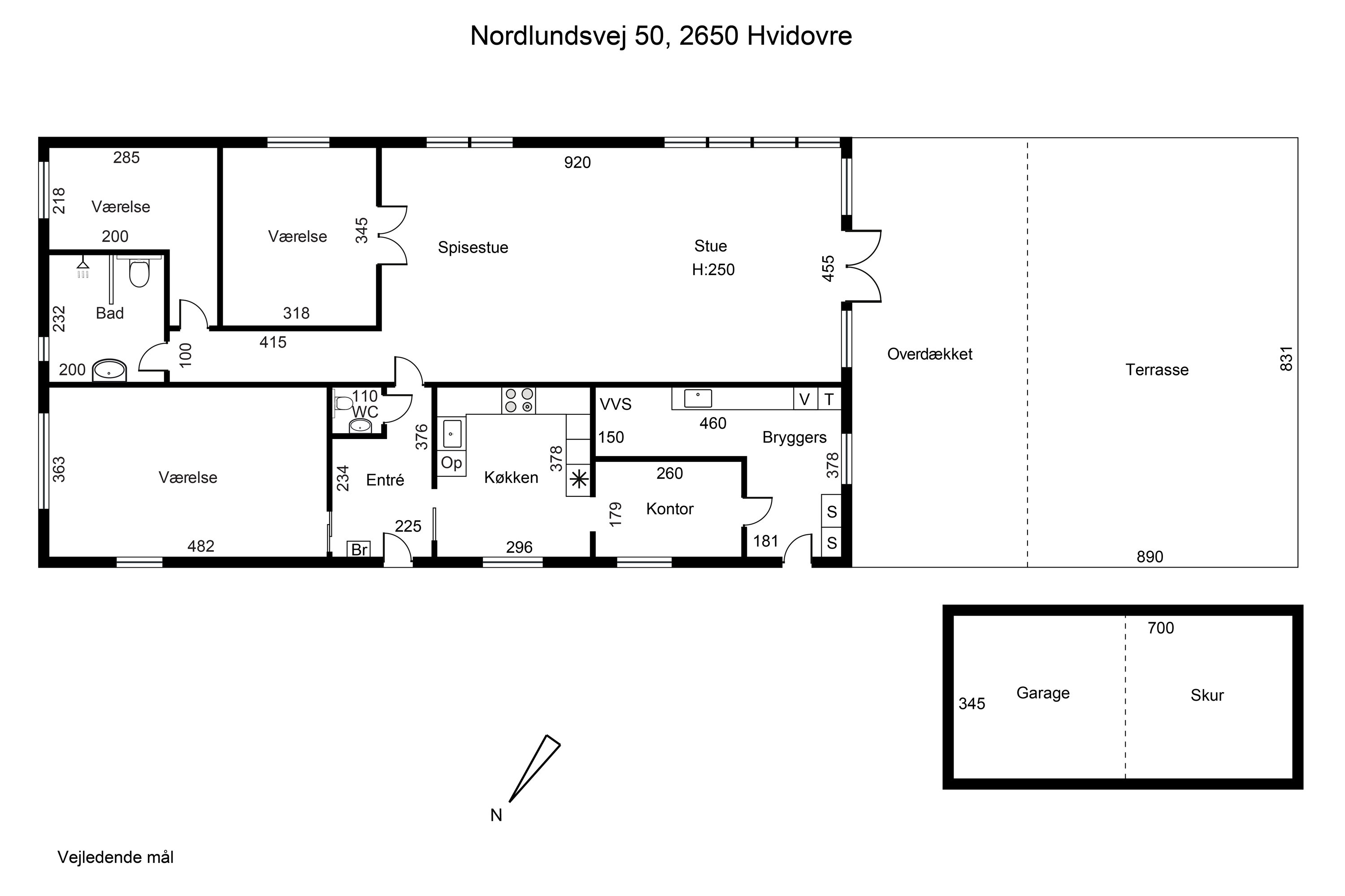 Plantegninger billede af Nordlundsvej 50, 2650 Hvidovre
