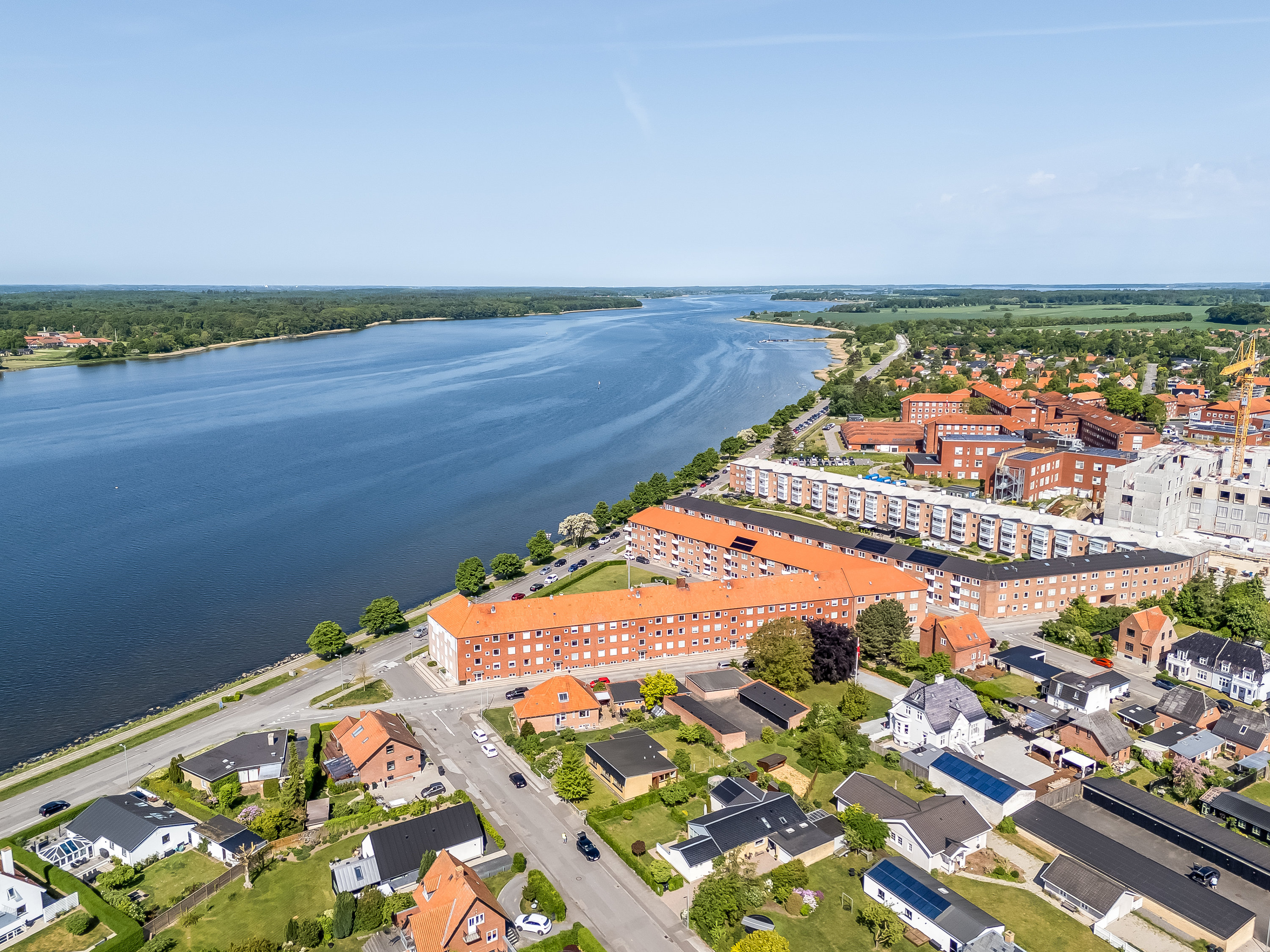 Villa: Luftfoto på Strandvej 38, 4800 Nykøbing F
