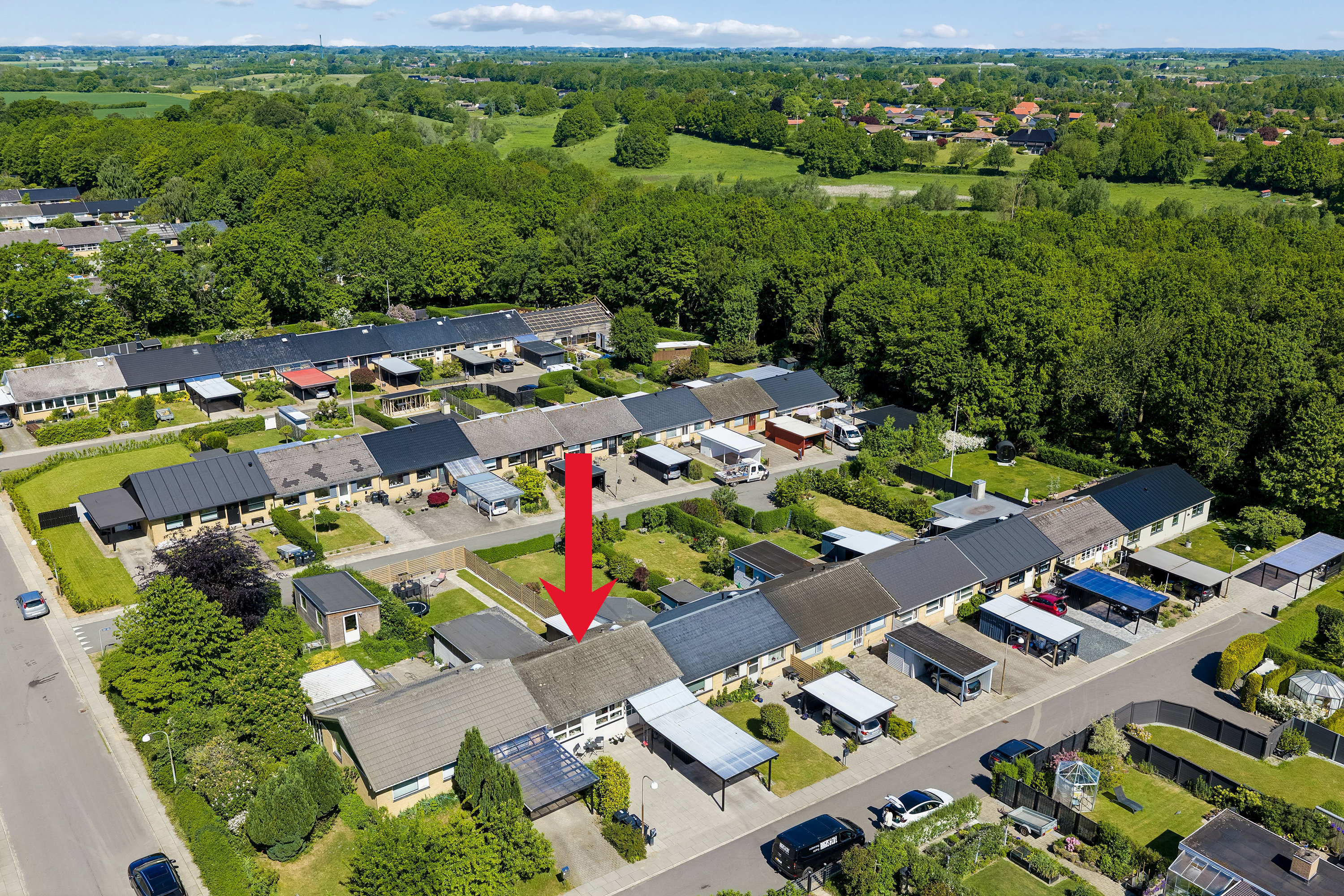 Fremhævet luftfoto billede i fuldskærmstilstand. Billede af Hjejlebakken 186, Snestrup, 5210 Odense NV