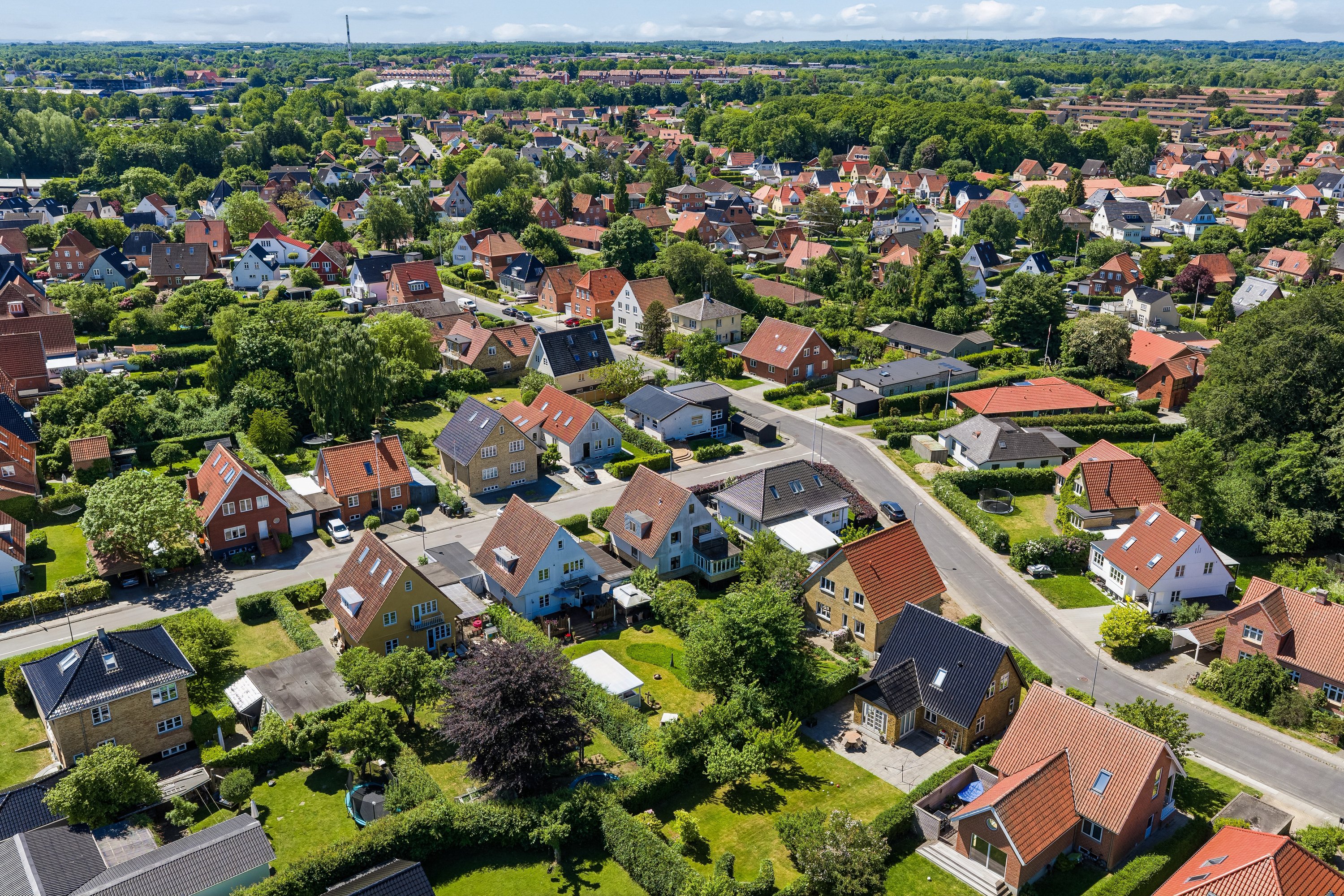 Fremhævet luftfoto billede i fuldskærmstilstand. Billede af Kildetoften 3, Tarup, 5210 Odense NV