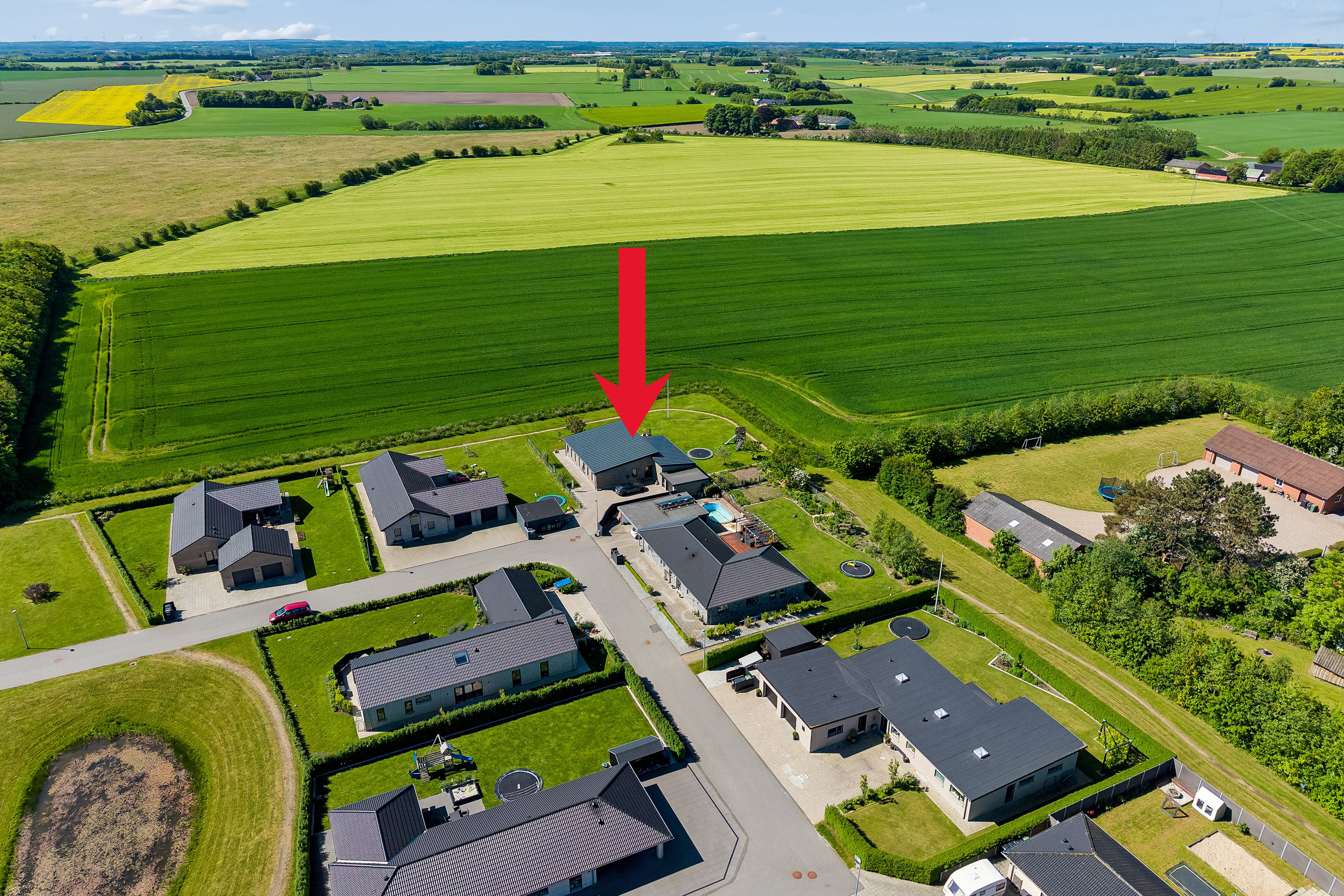 Fremhævet luftfoto billede i fuldskærmstilstand. Billede af Købmandsgade 14, Borbjerg, 7500 Holstebro