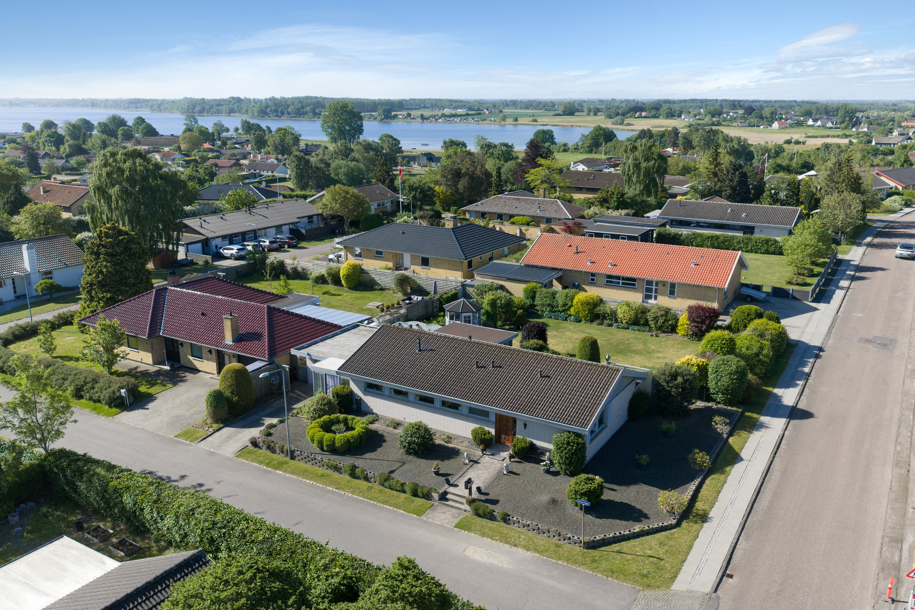 Villa: Luftfoto på Hulvejsbakken 3, 5330 Munkebo