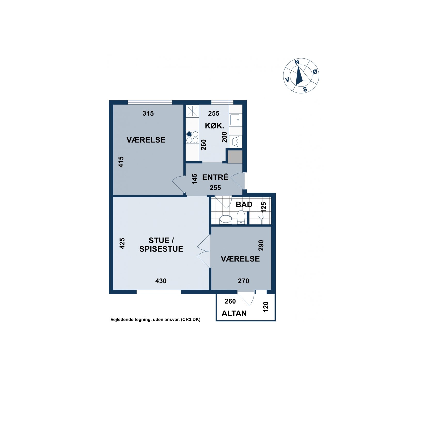 Plantegninger billede af Valbygårdsvej 76B, 1. th., 2500 Valby