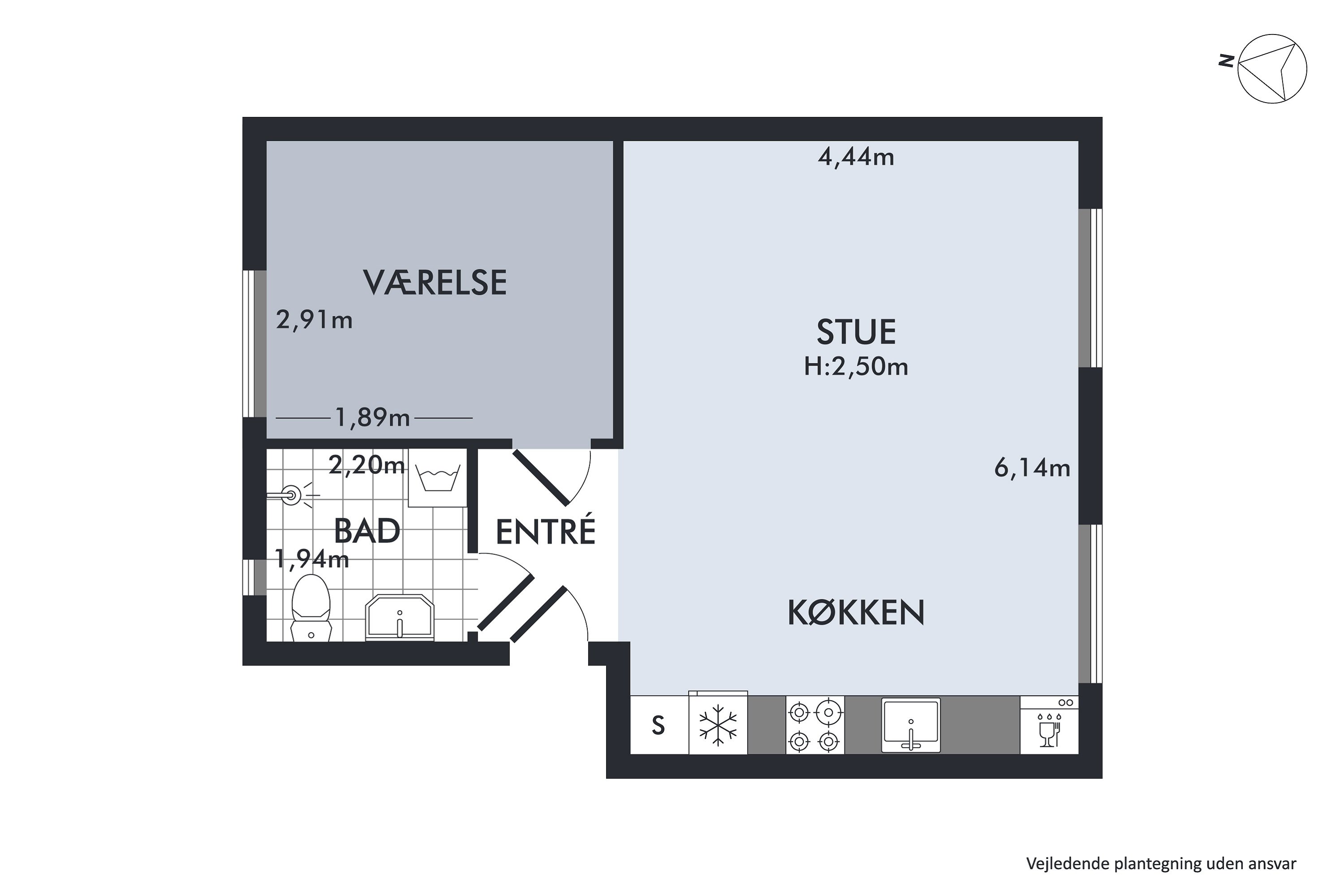 Plantegninger billede af Mosegårdsvej 29, st.. tv., 2820 Gentofte