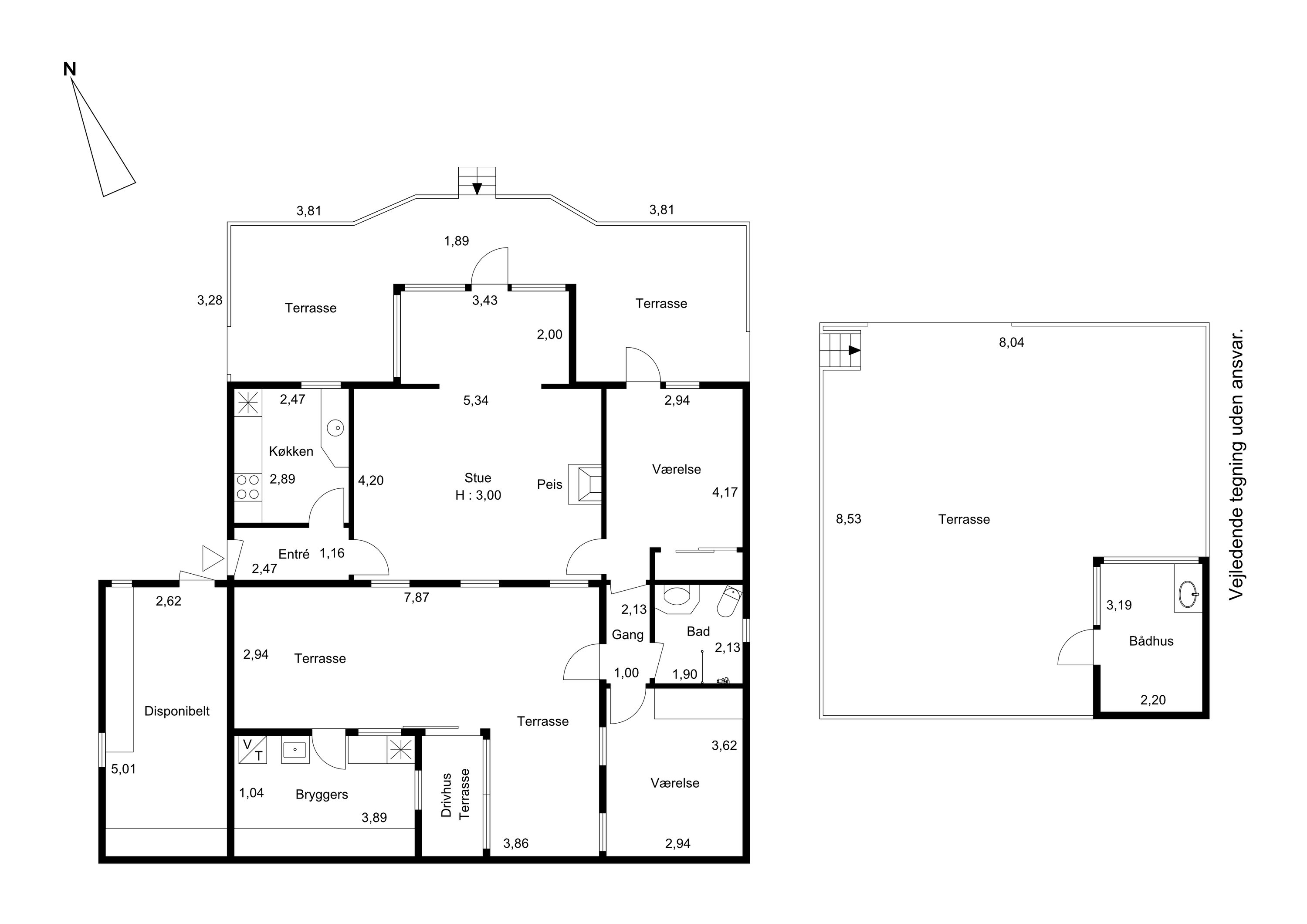Plantegninger billede af Kystvejen 300B, 4671 Strøby
