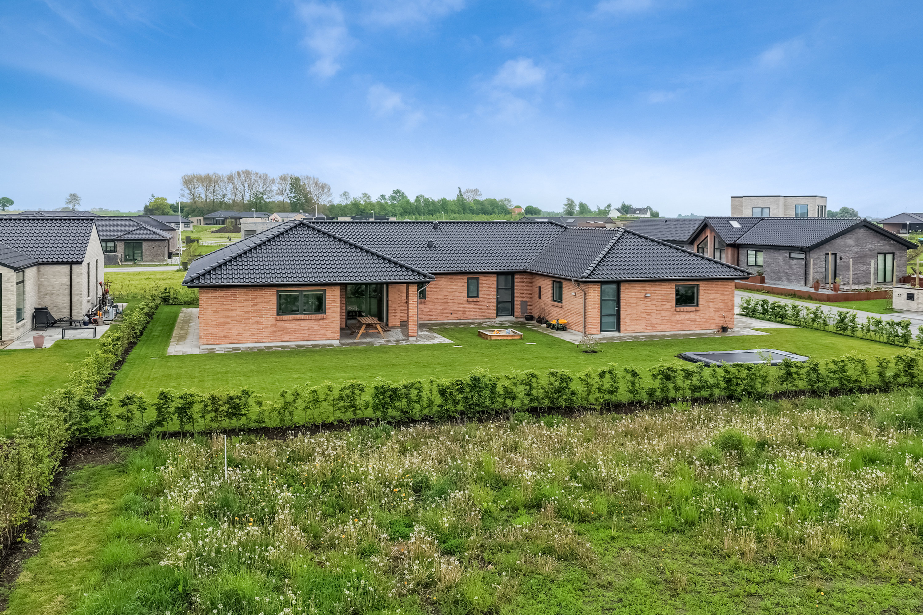 Villa: Luftfoto på Fjordmarken 17, Skrillinge, 5500 Middelfart