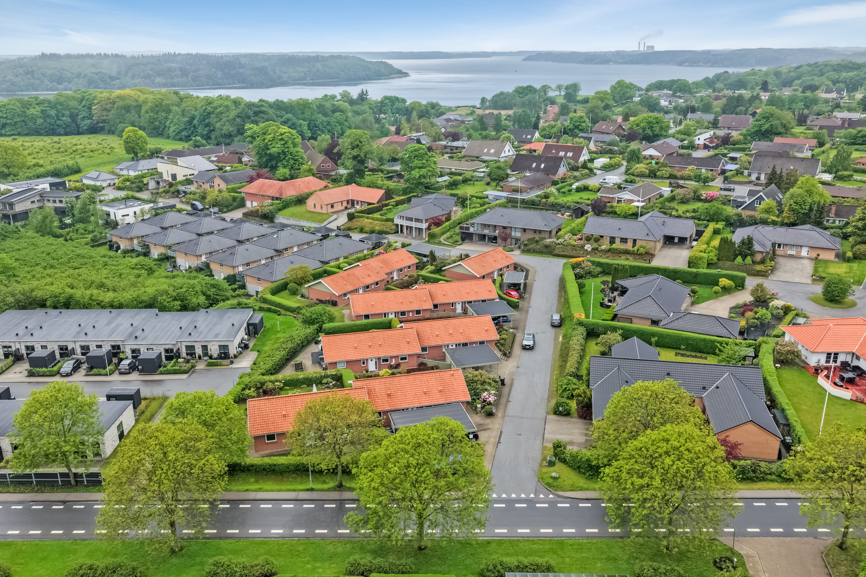 Fremhævet luftfoto billede i fuldskærmstilstand. Billede af Nøddeplantagen 7, Snoghøj, 7000 Fredericia