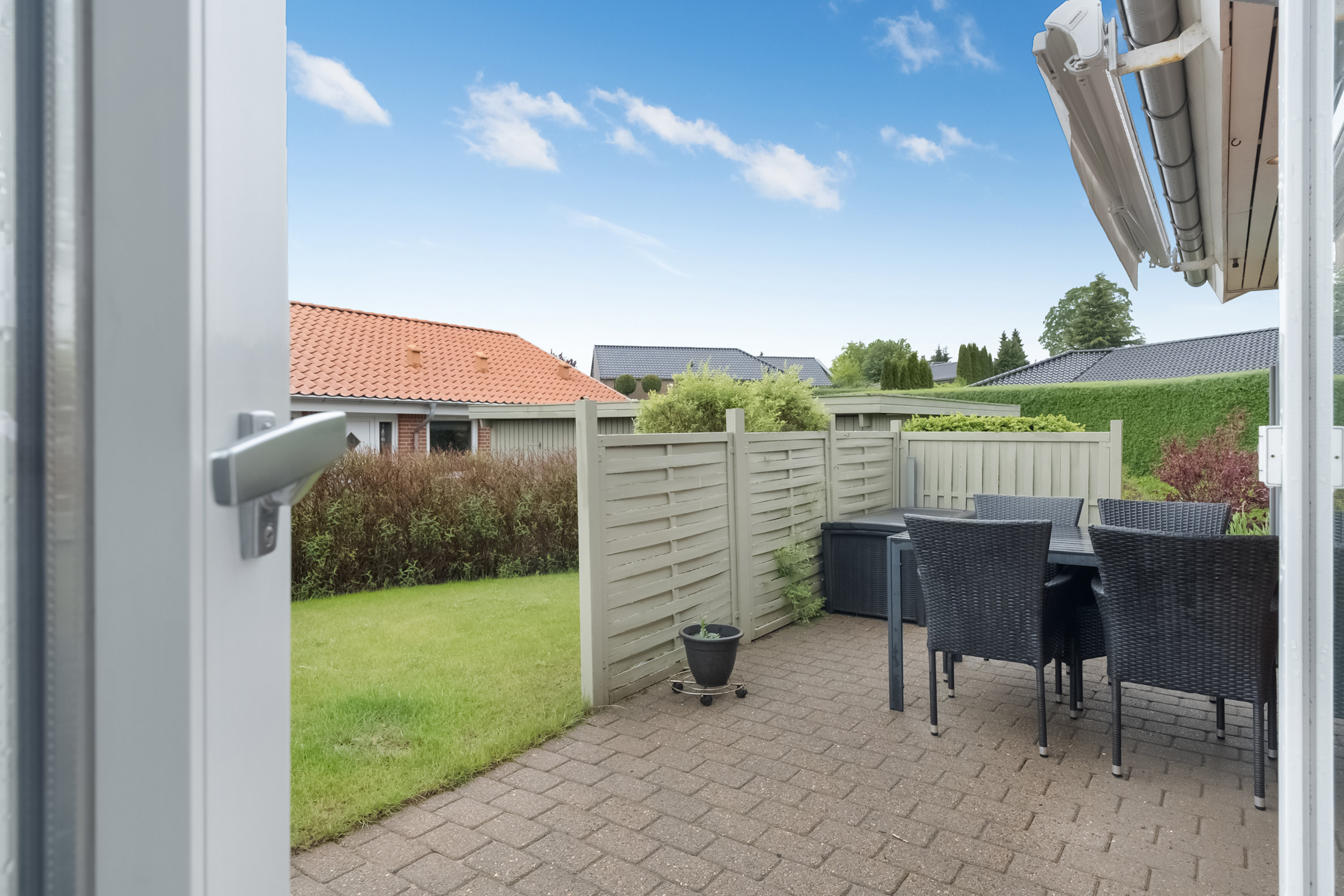 Fremhævet terrasse billede i fuldskærmstilstand. Billede af Nøddeplantagen 7, Snoghøj, 7000 Fredericia